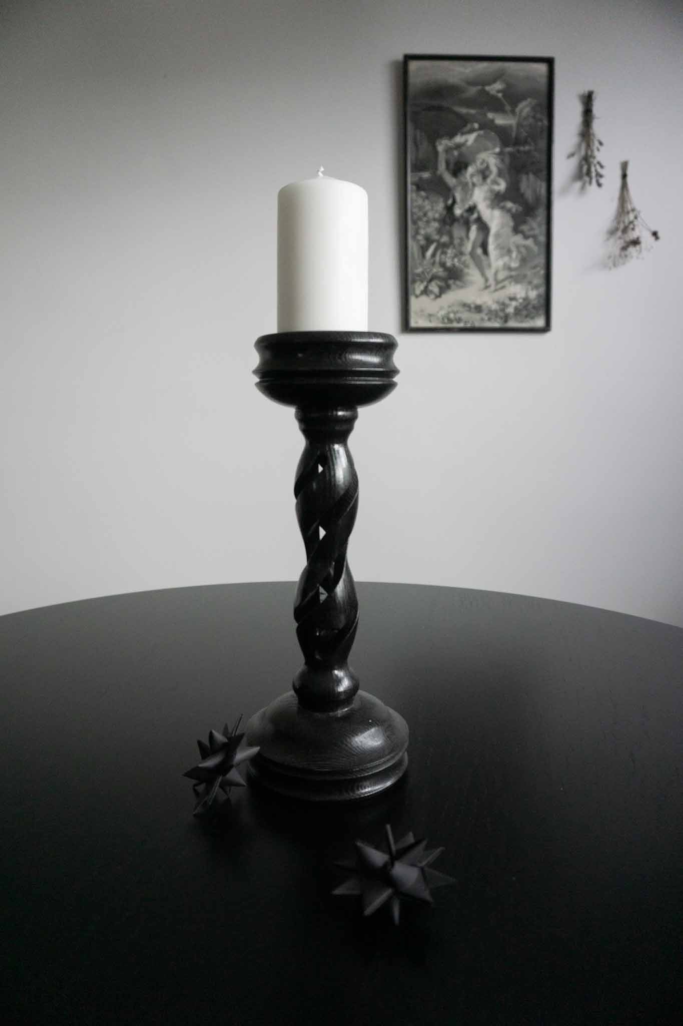 Vintage Kerzenhalter Holz 2 theplaincircle vintage