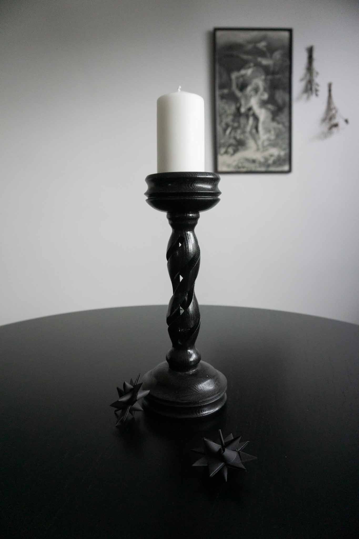 Vintage Kerzenhalter Holz 2 theplaincircle vintage