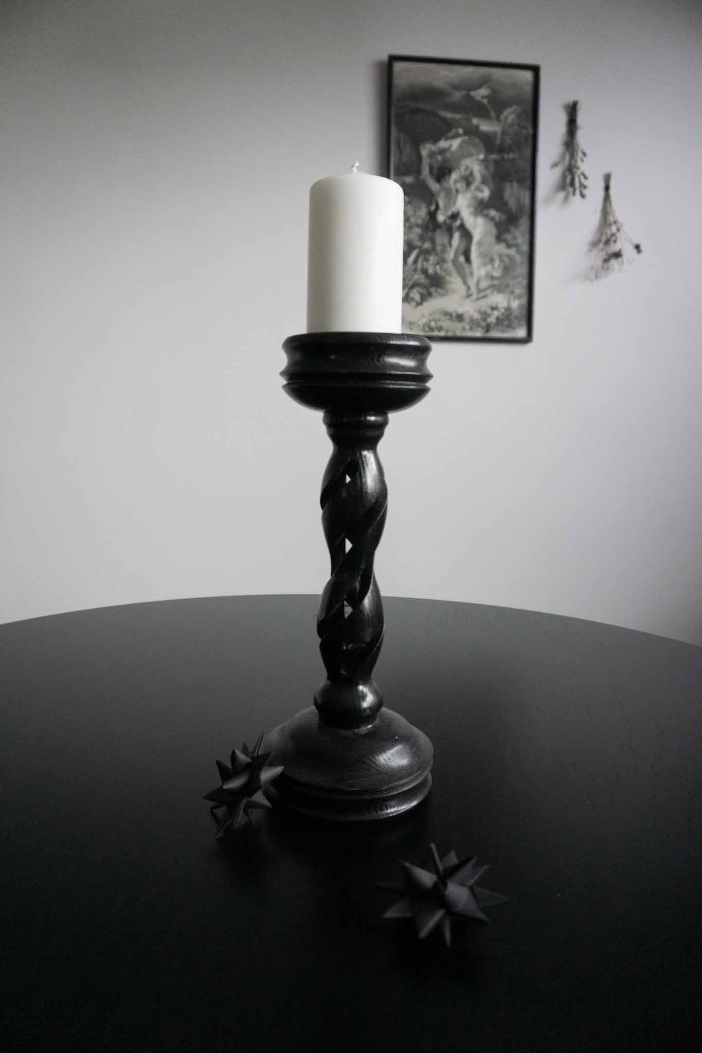 Vintage Kerzenhalter Holz 2 theplaincircle vintage