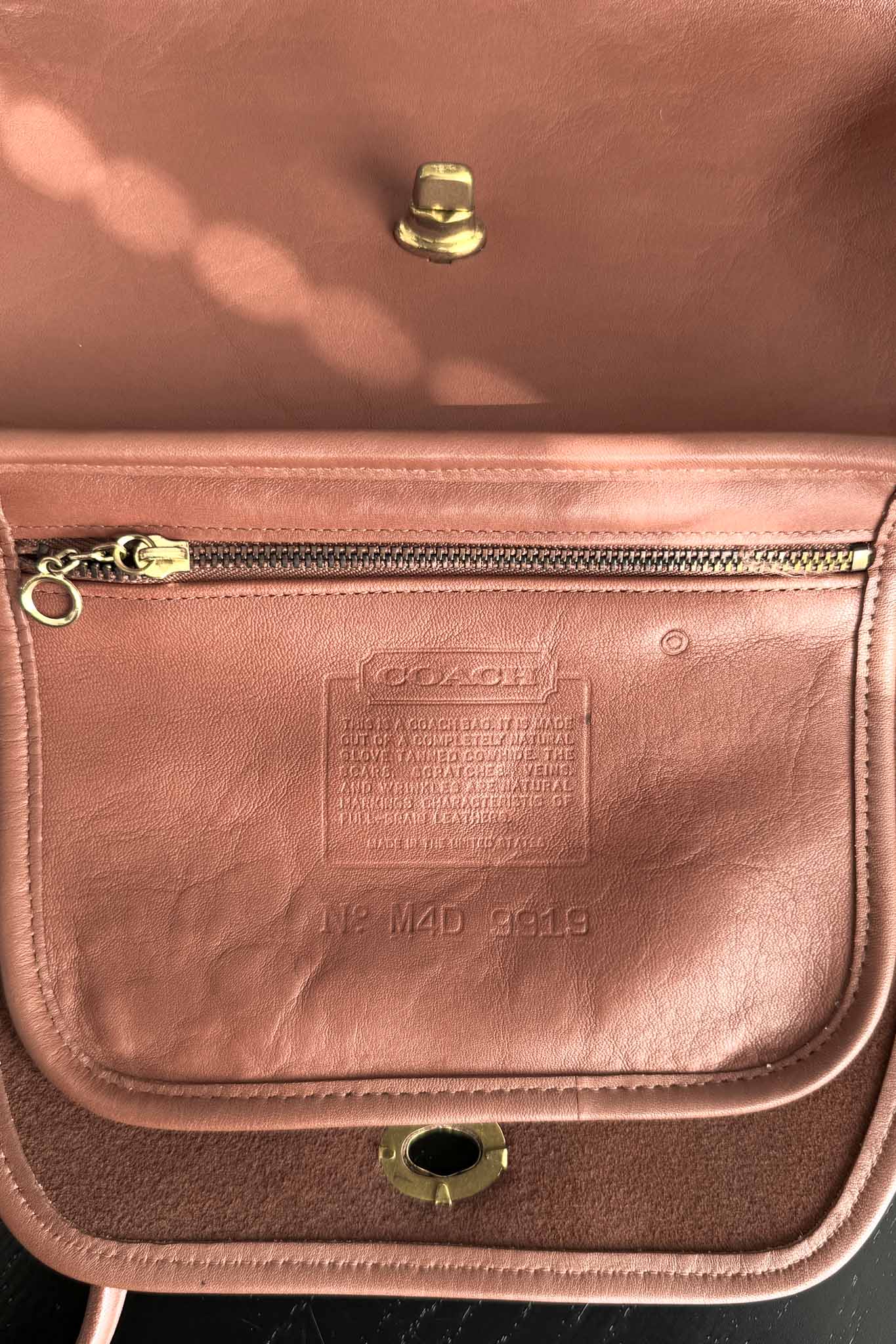 Vintage 90s Coach Quincy Flap Ledertasche in Braun theplaincircle vintage
