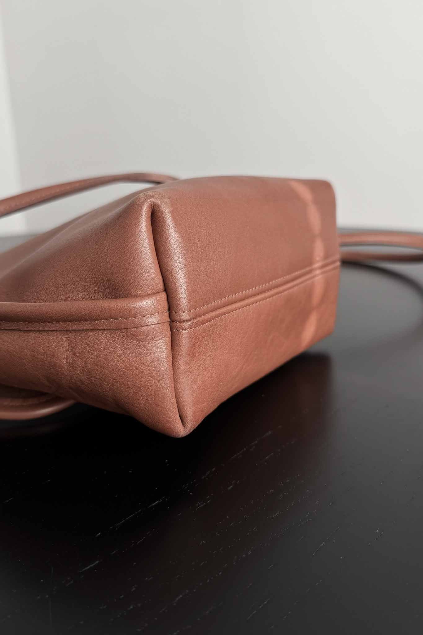 Vintage 90s Coach Quincy Flap Ledertasche in Braun theplaincircle vintage
