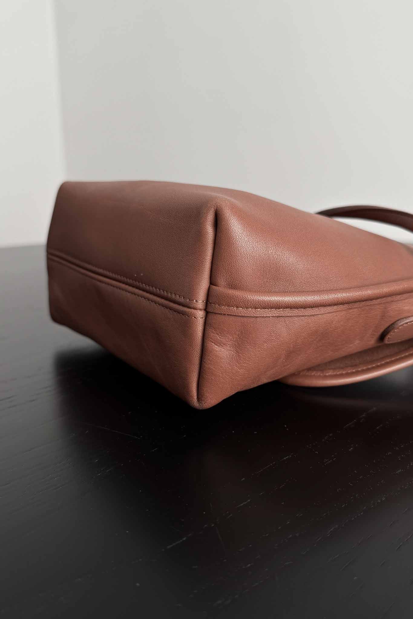 Vintage 90s Coach Quincy Flap Ledertasche in Braun theplaincircle vintage