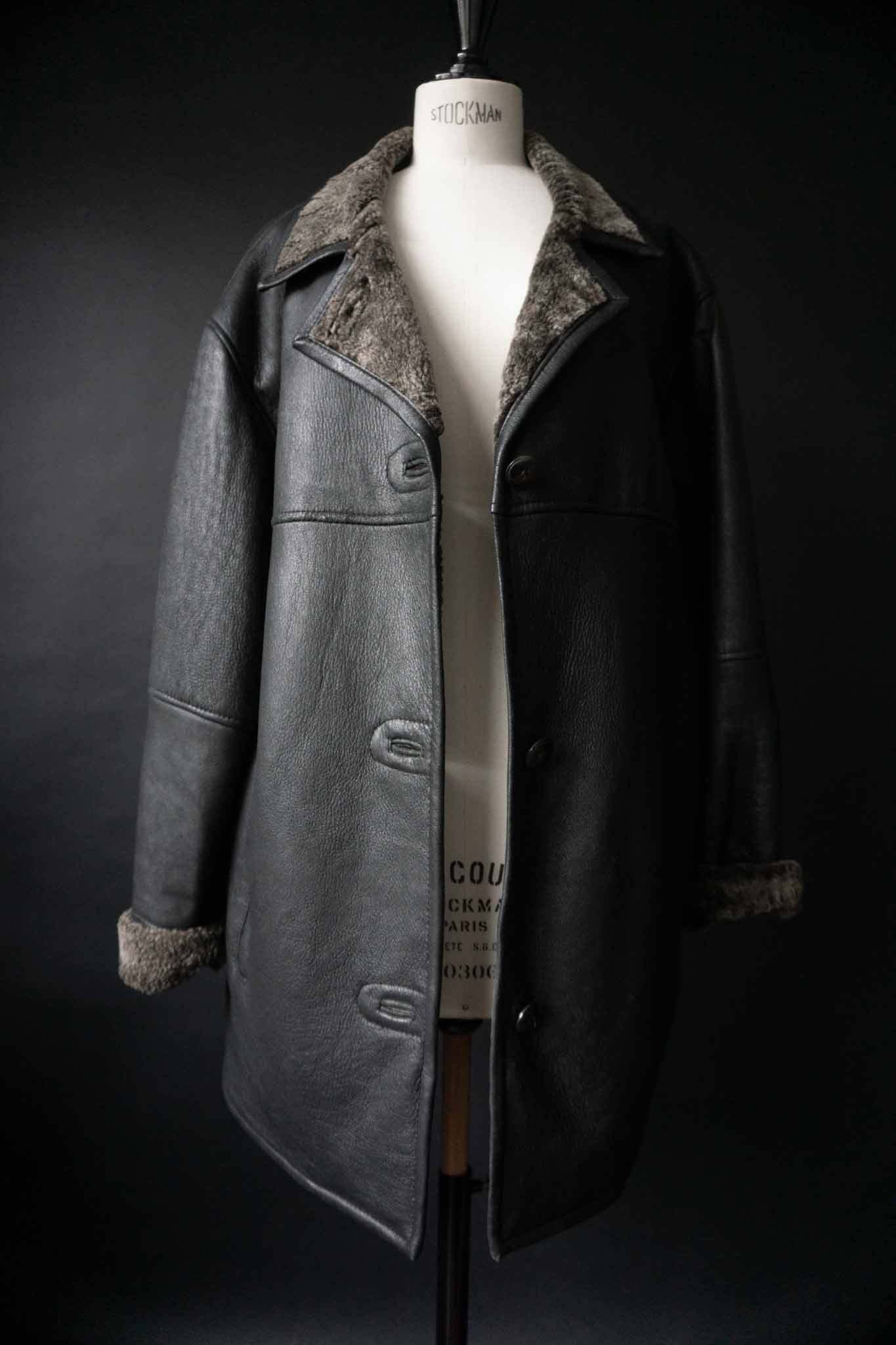 Vintage Lammfelljacke oversized, M–L theplaincircle vintage