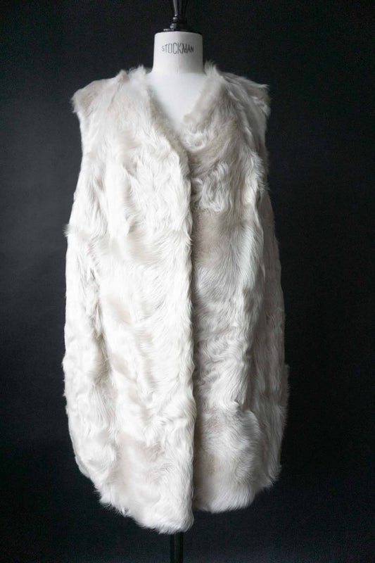 Vintage Pelzweste Lammfell, Creme, M–XL theplaincircle vintage