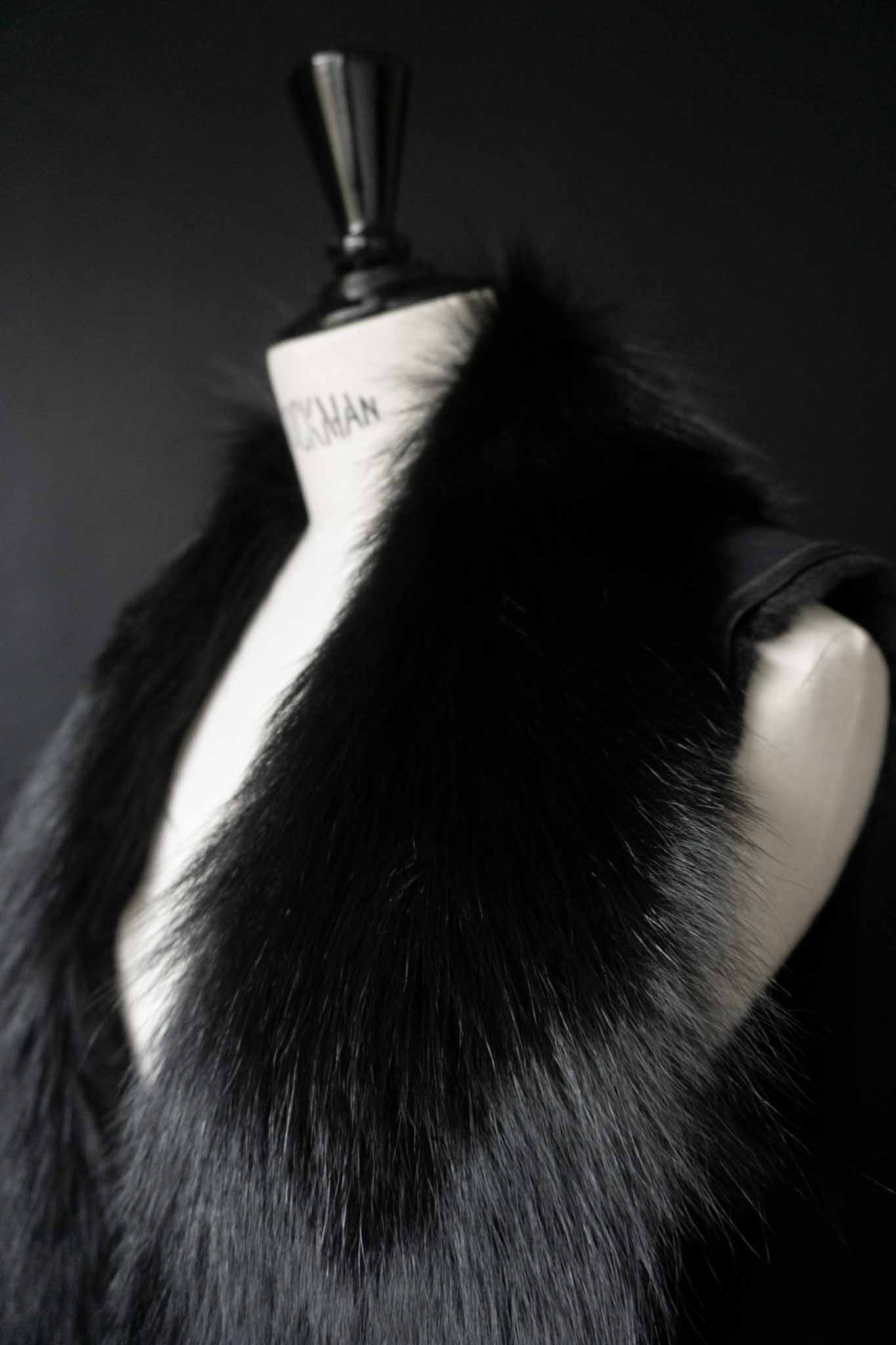 Vintage Pelzweste Nerz, Schwarz, XS–M theplaincircle vintage