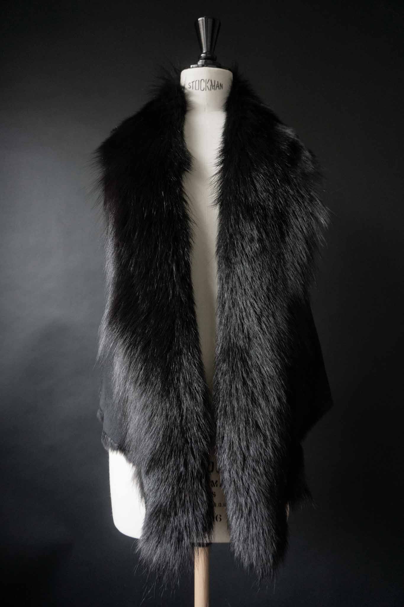 Vintage Pelzweste Nerz, Schwarz, XS–M theplaincircle vintage