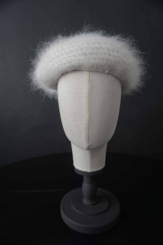 Vintage Angora Mütze Weiß theplaincircle vintage