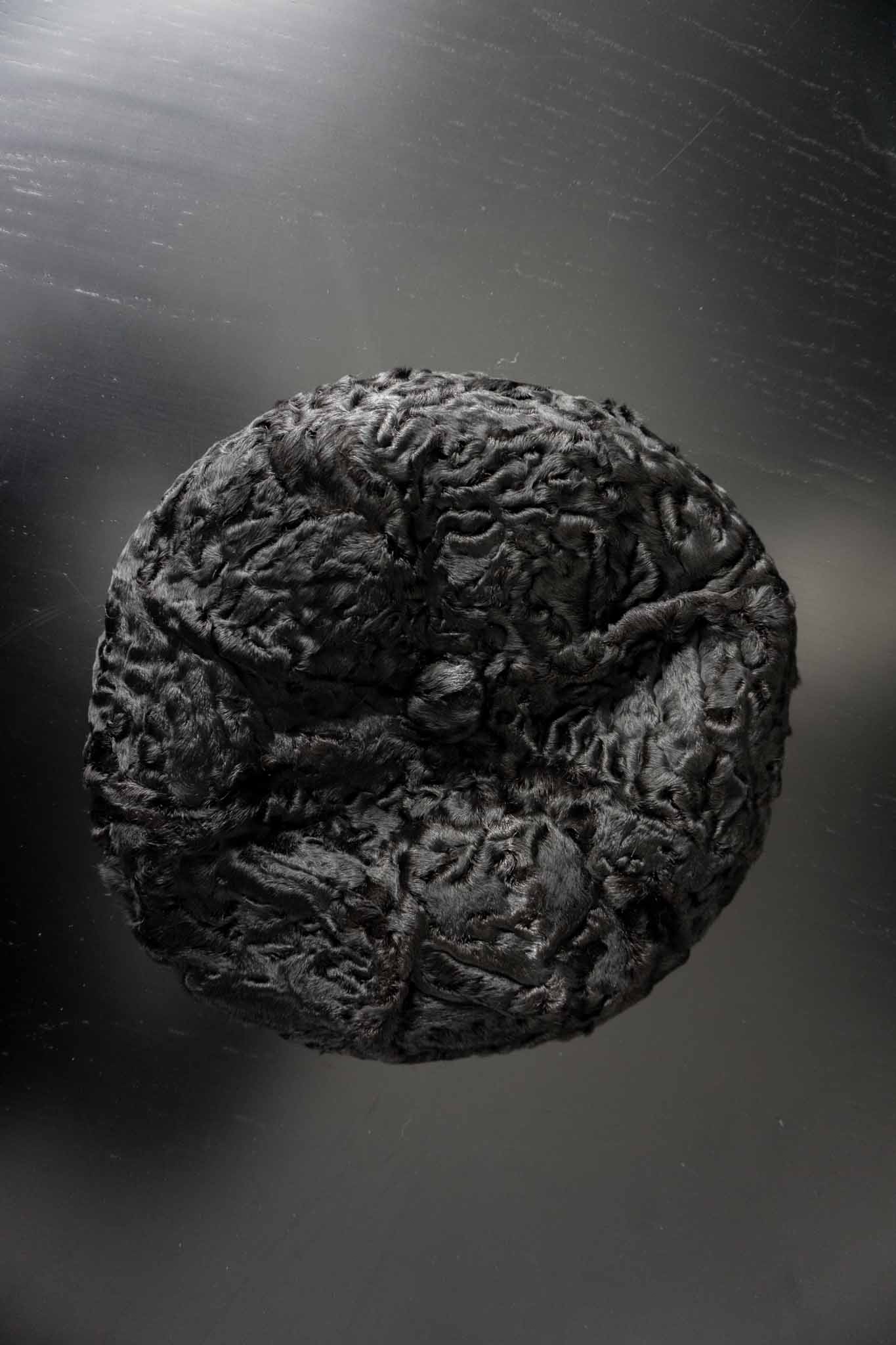 Vintage Bakerboy Hat Lammfell Schwarz theplaincircle vintage