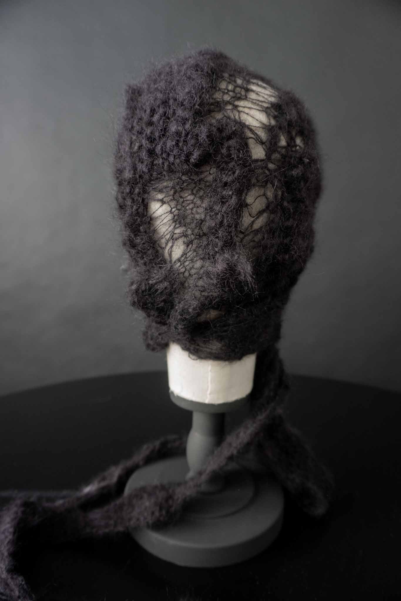 Handmade witchy Schalmütze Seide-Mohair theplaincircle vintage