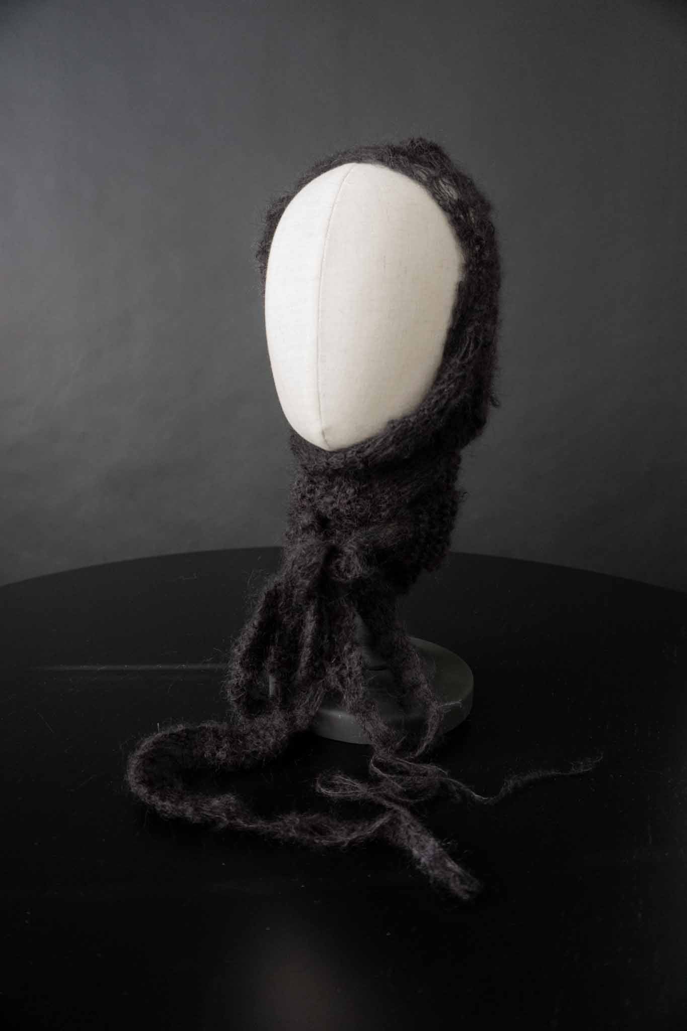 Handmade witchy Schalmütze Seide-Mohair theplaincircle vintage