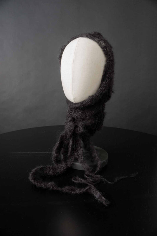 Handmade witchy Schalmütze Seide-Mohair theplaincircle vintage