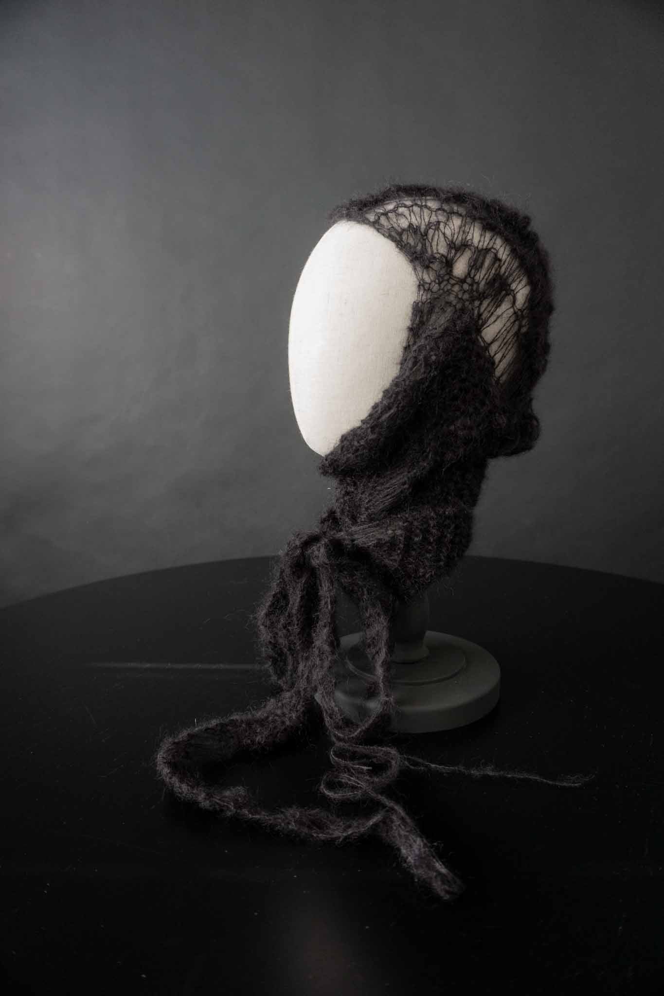 Handmade witchy Schalmütze Seide-Mohair theplaincircle vintage