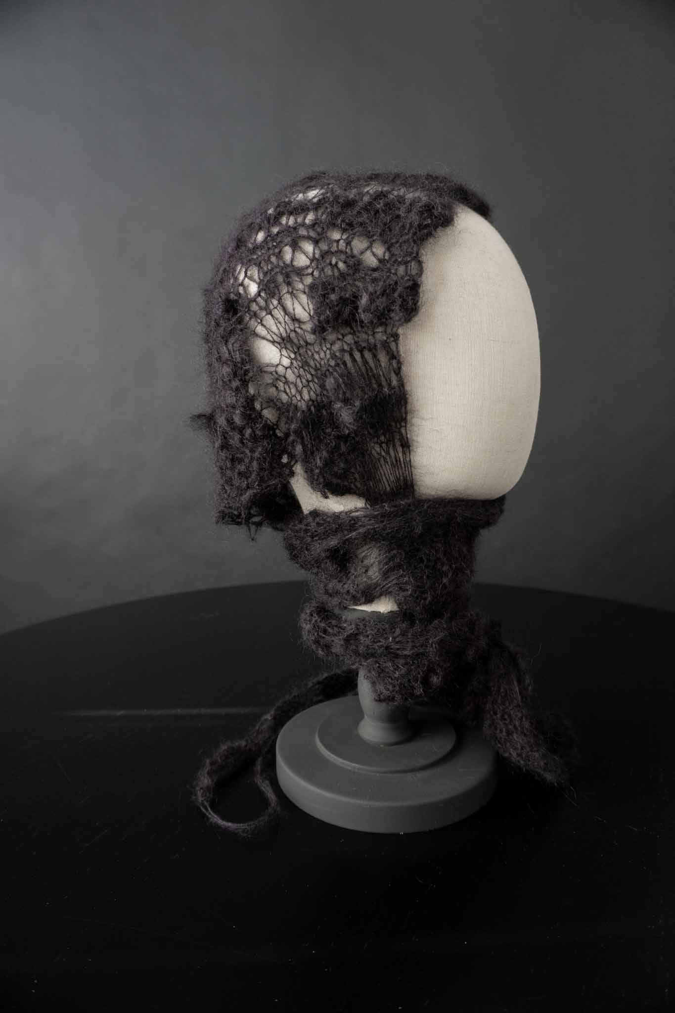 Handmade witchy Schalmütze Seide-Mohair theplaincircle vintage