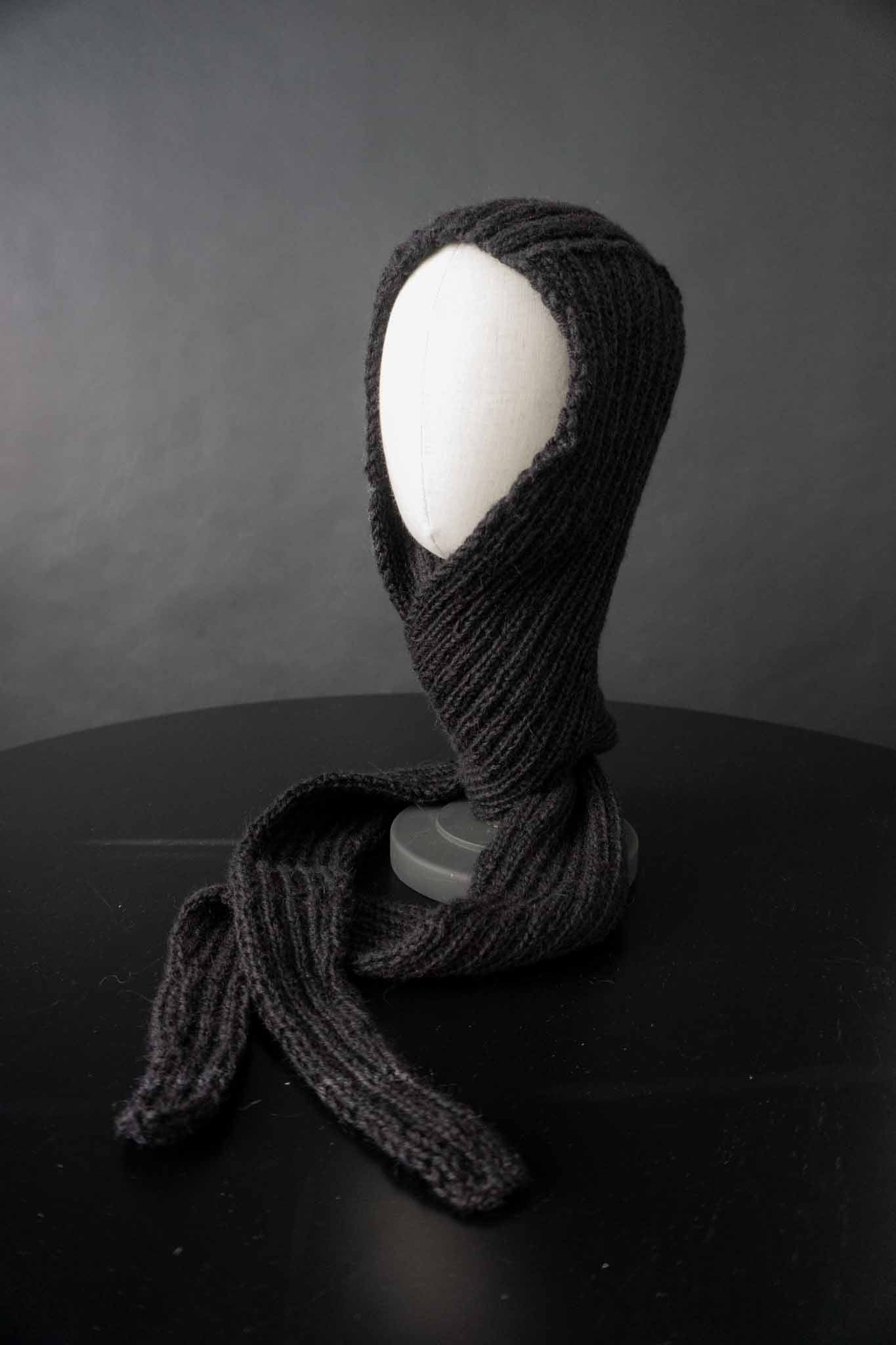 Handmade witchy Schalmütze Mohair-Wolle theplaincircle vintage