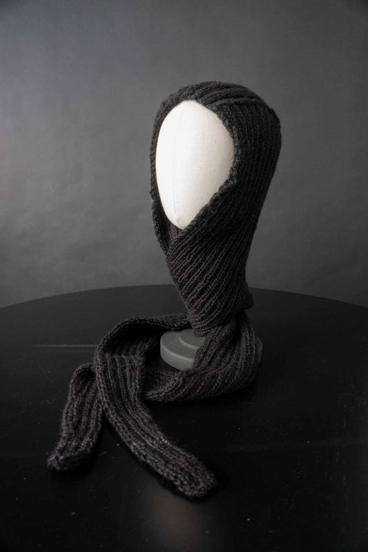 Handmade witchy Schalmütze Mohair-Wolle theplaincircle vintage