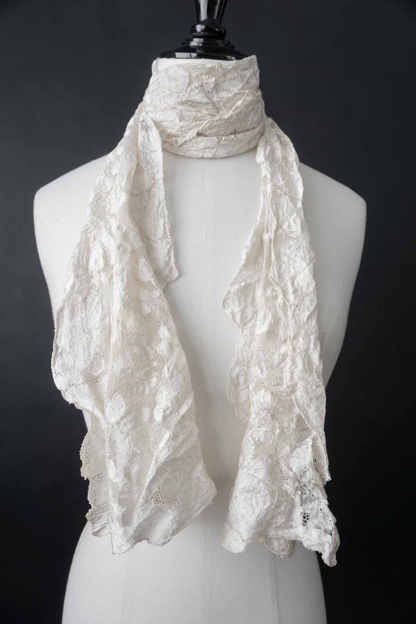 Vintage Schal Spitze, Creme theplaincircle vintage