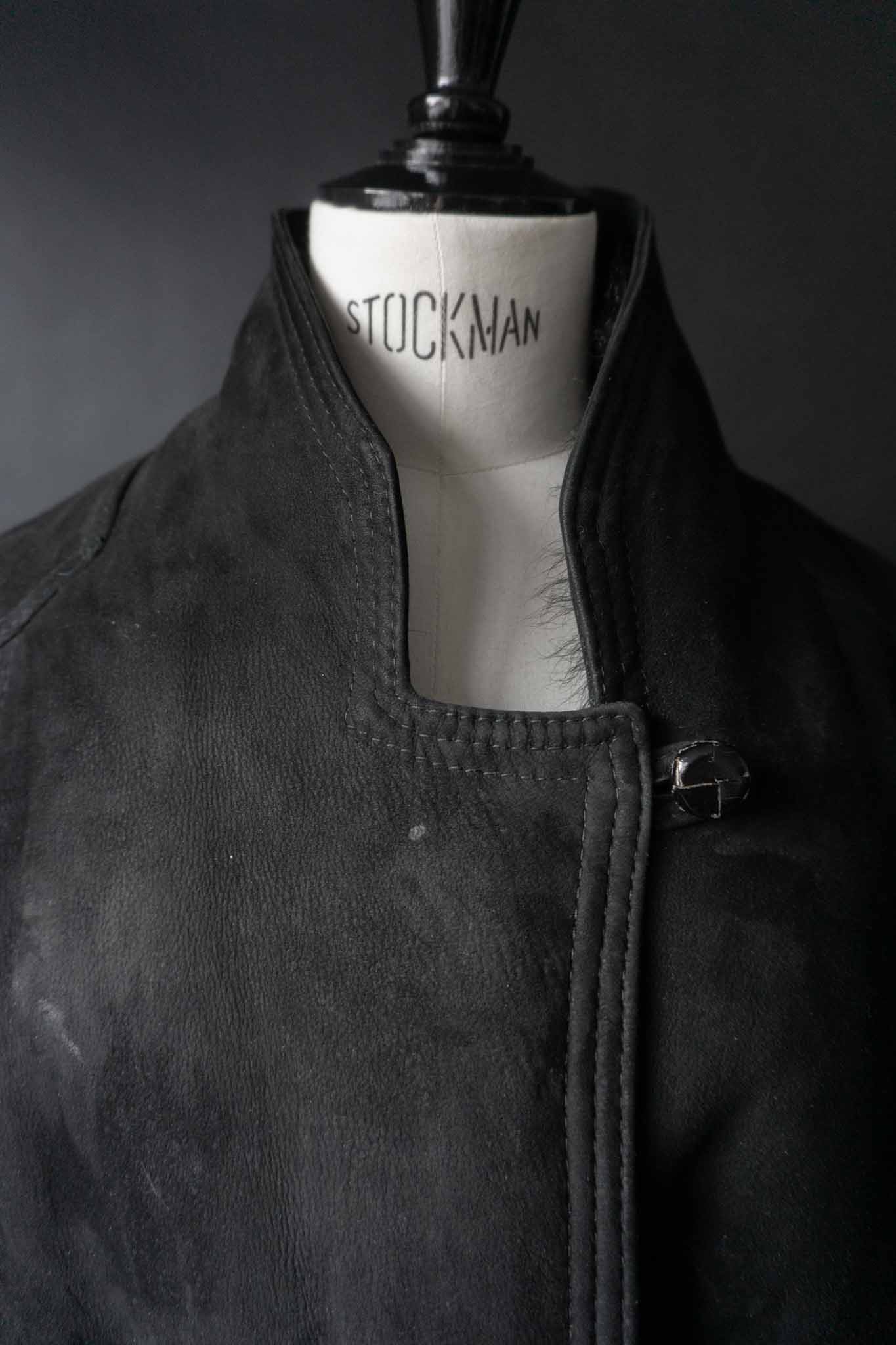 Vintage Lammfell Mantel, Schwarz, S–M theplaincircle vintage