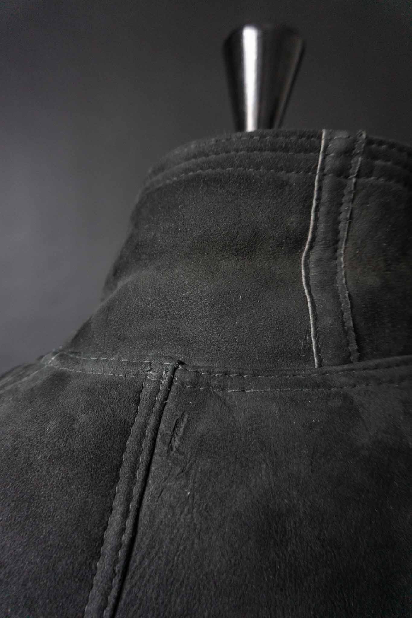 Vintage Lammfell Mantel, Schwarz, S–M theplaincircle vintage