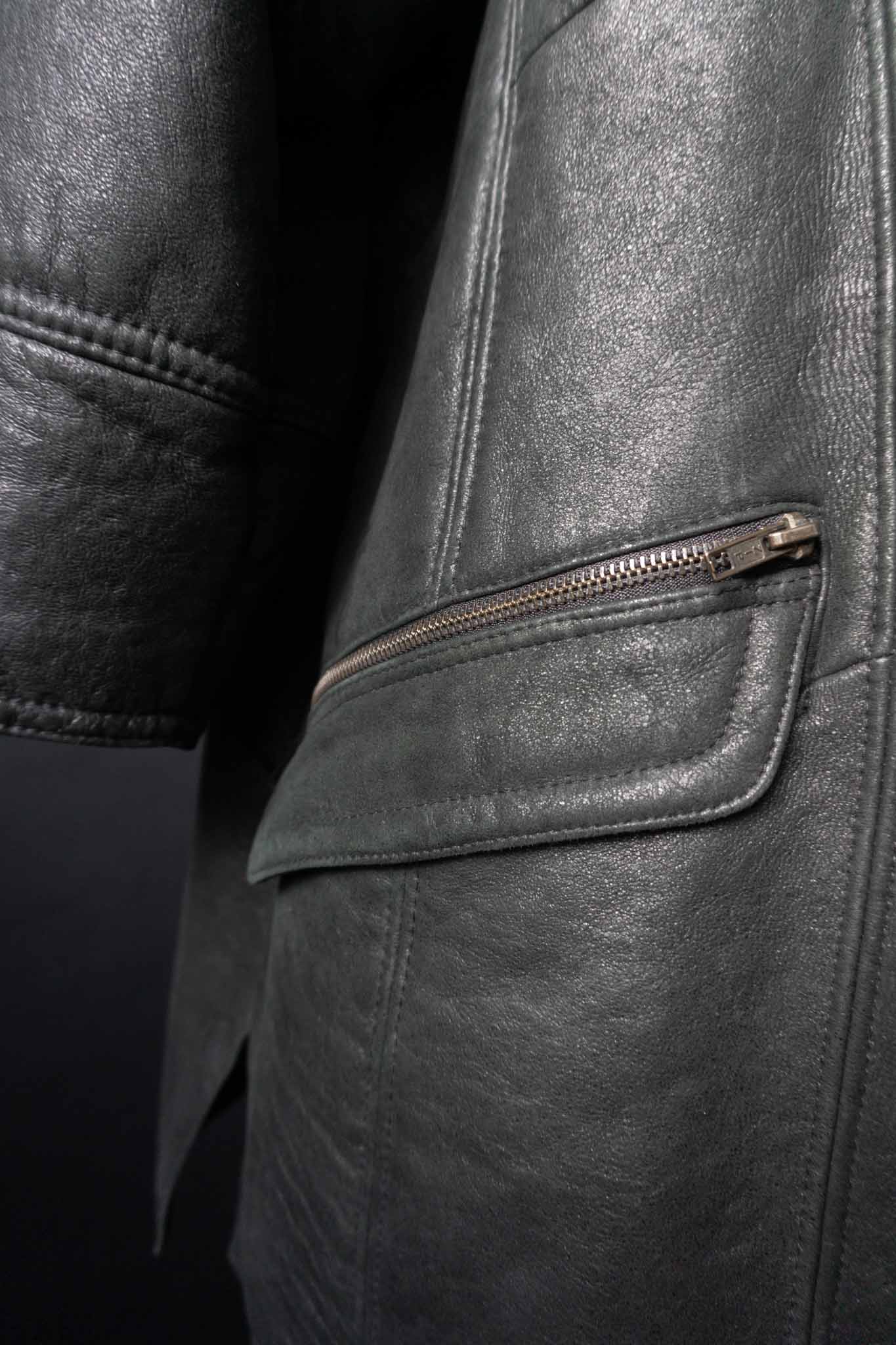 Vintage Lammfell Mantel Christ, Schwarz, S–M theplaincircle vintage