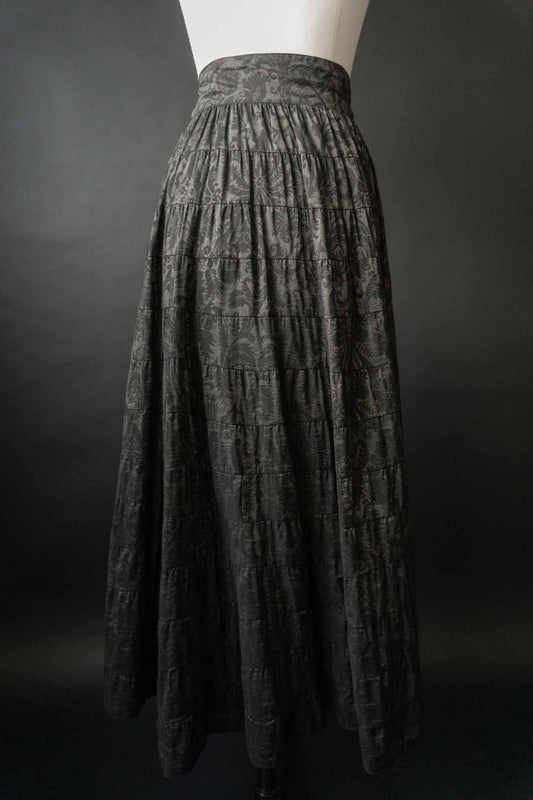 Vintage 80s Midirock, Floral, XS–S theplaincircle vintage