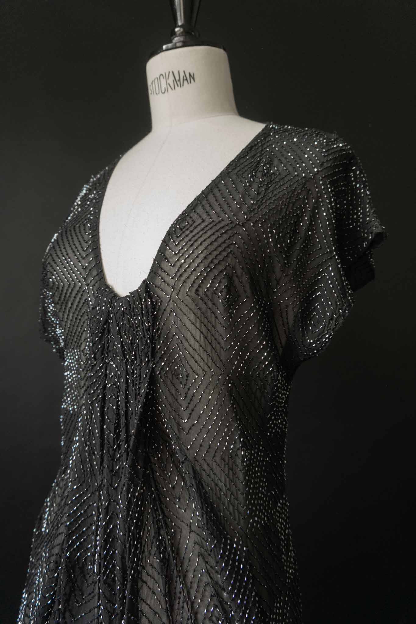 Vintage Y2K Pailettenshirt Schwarz, XS–S theplaincircle vintage