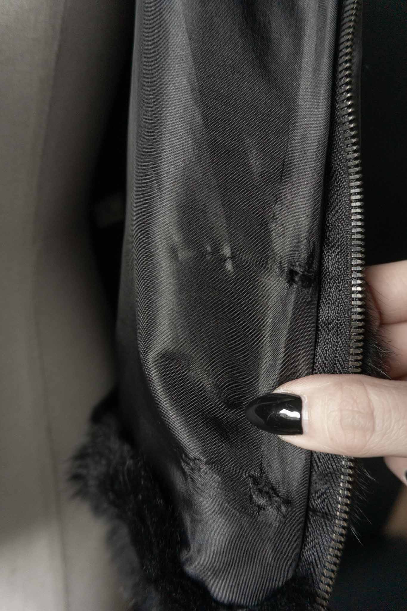 Vintage Pelzjacke Schwarz, XS–S theplaincircle vintage