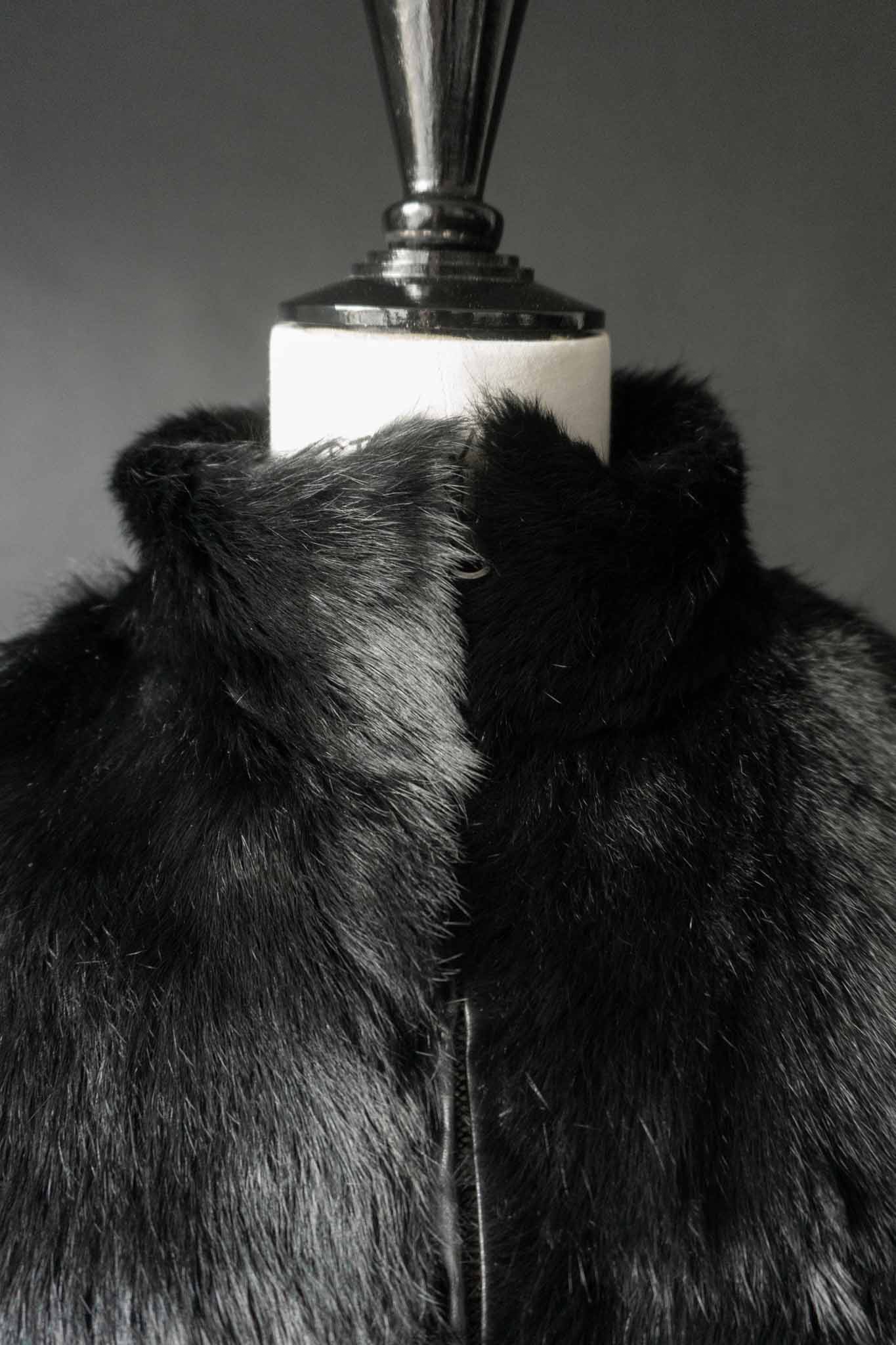 Vintage Pelzjacke Schwarz, XS–S theplaincircle vintage