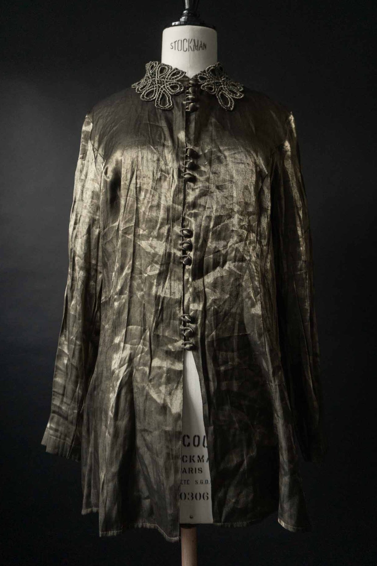 Vintage 80s Bluse Crinkle, S–M theplaincircle vintage