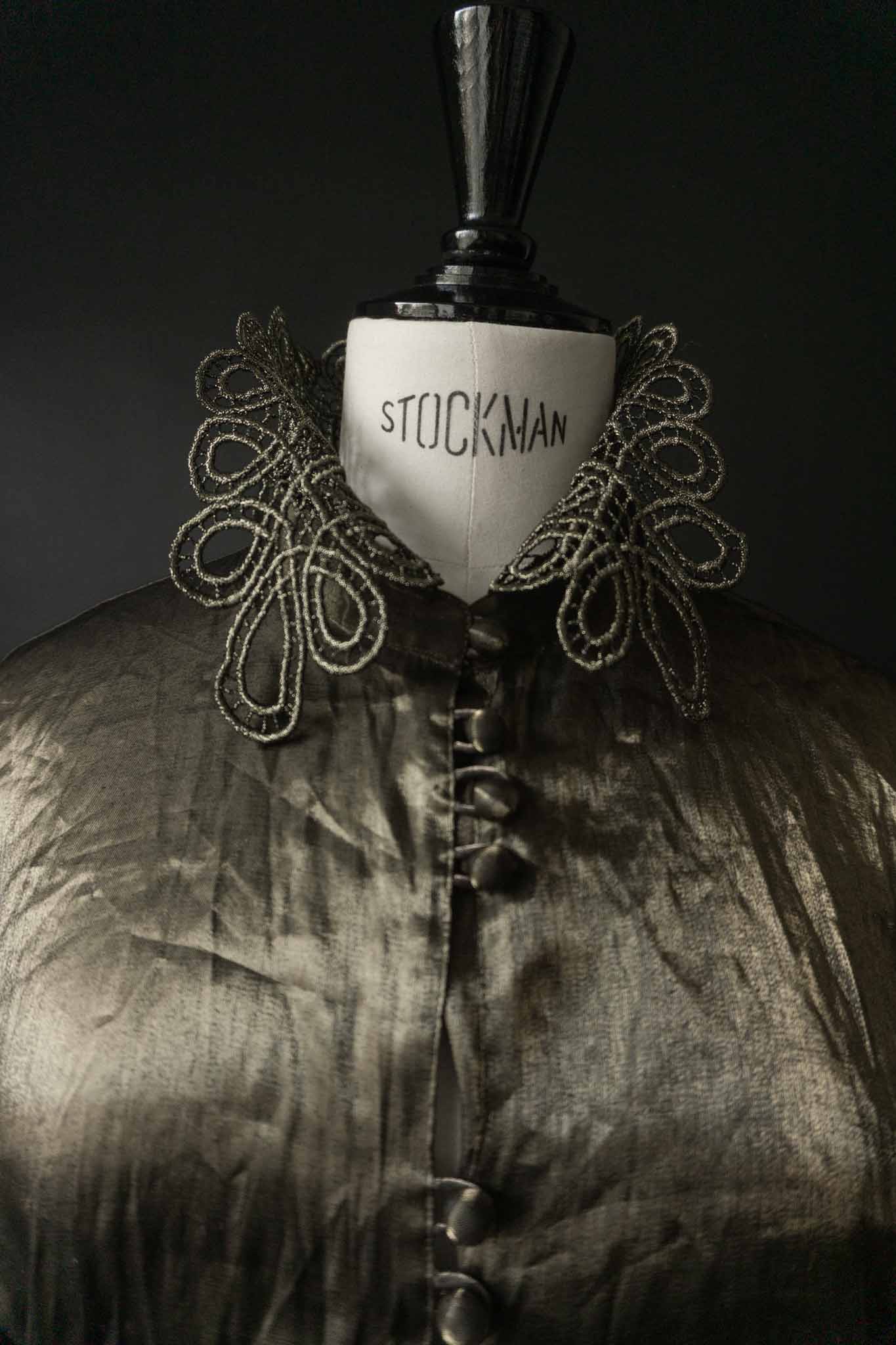 Vintage 80s Bluse Crinkle, S–M theplaincircle vintage