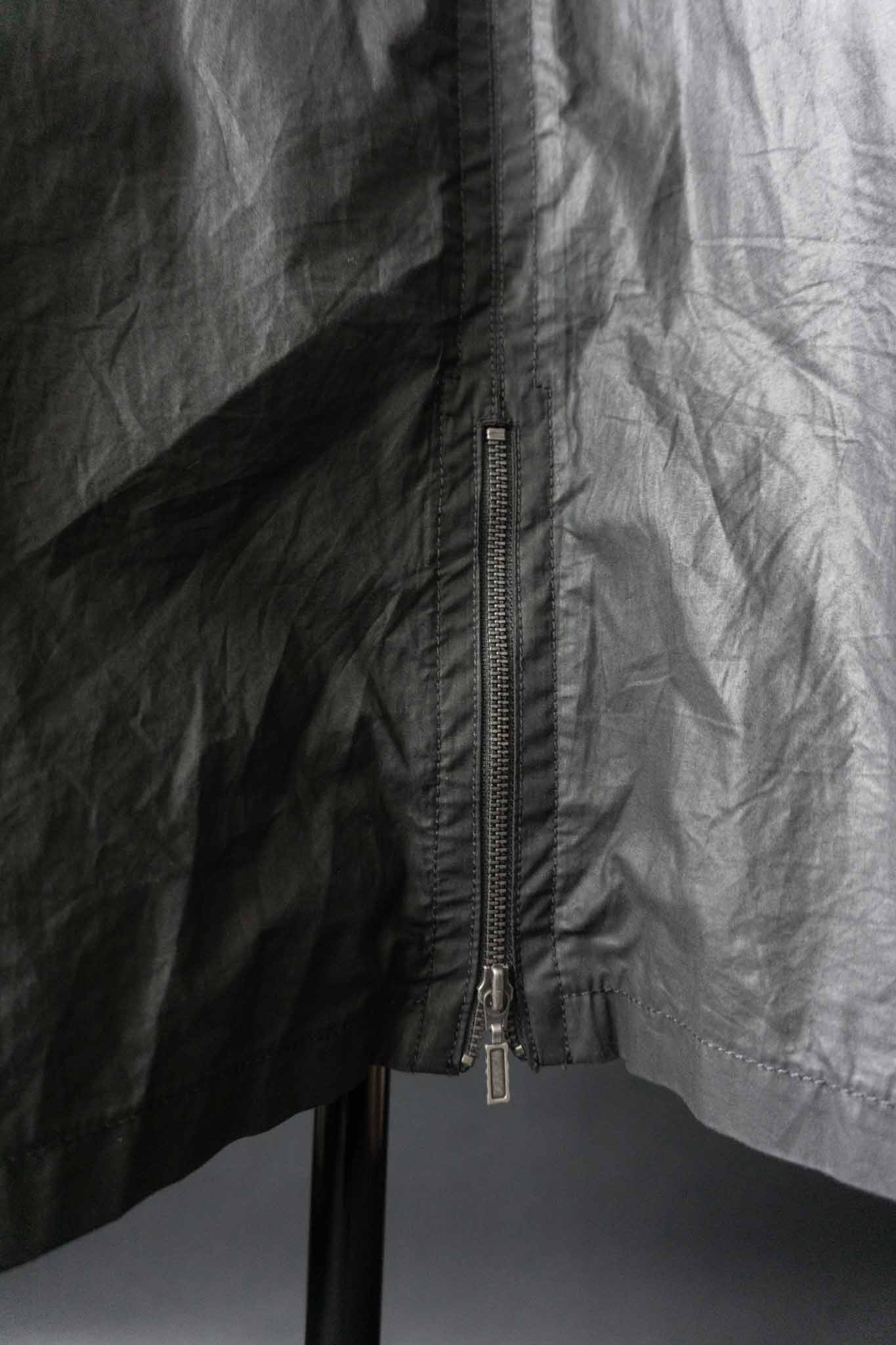 Schwarzer Avantgarde-Mantel von Doris Hartwich mit Reißverschlüssen