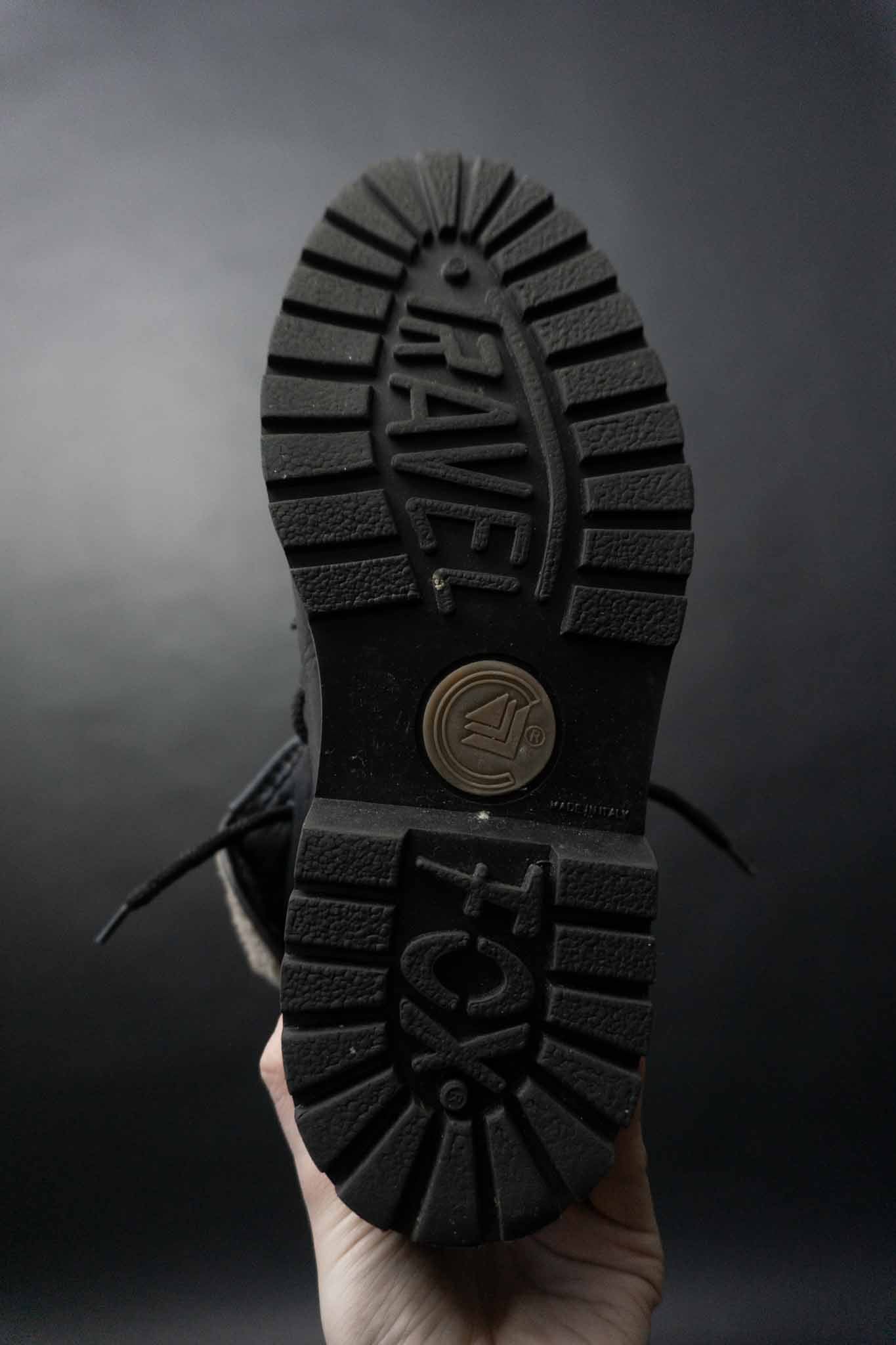 Vintage schwarze Shearling Boots aus Echtleder mit Lammfellfutter – 1980er Jahre