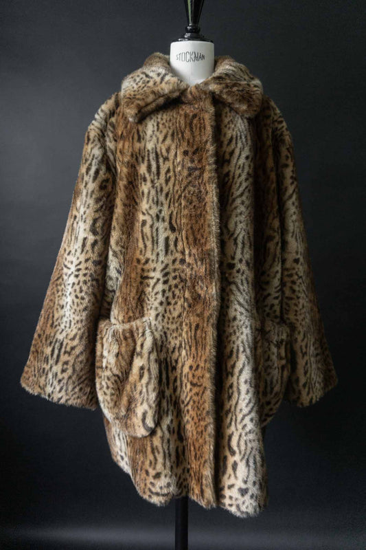 Vintage Fuchs Schmitt Leopardenmantel aus den 80ern, oversized geschnitten