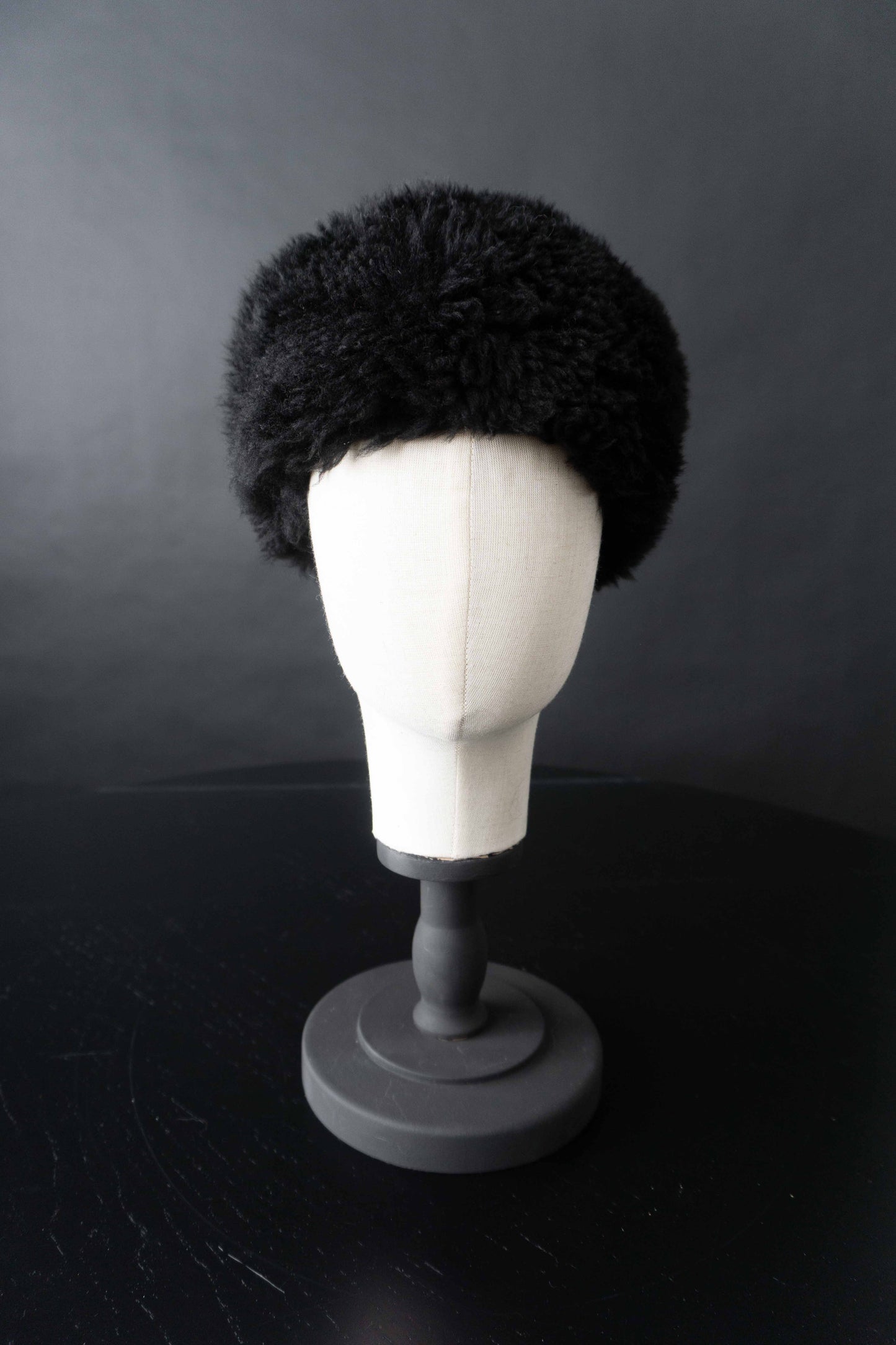 Vintage Fake Fur Pillbox Mütze theplaincircle vintage