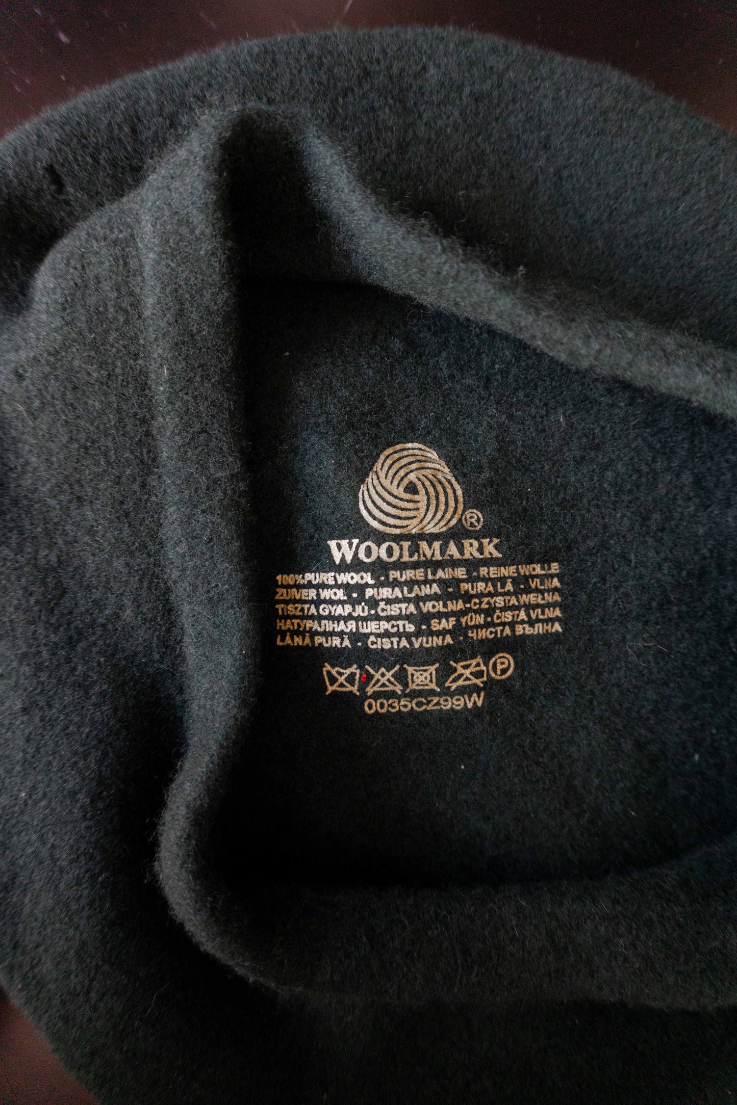 Vintage Baret Waldgrün, Schurwolle theplaincircle vintage