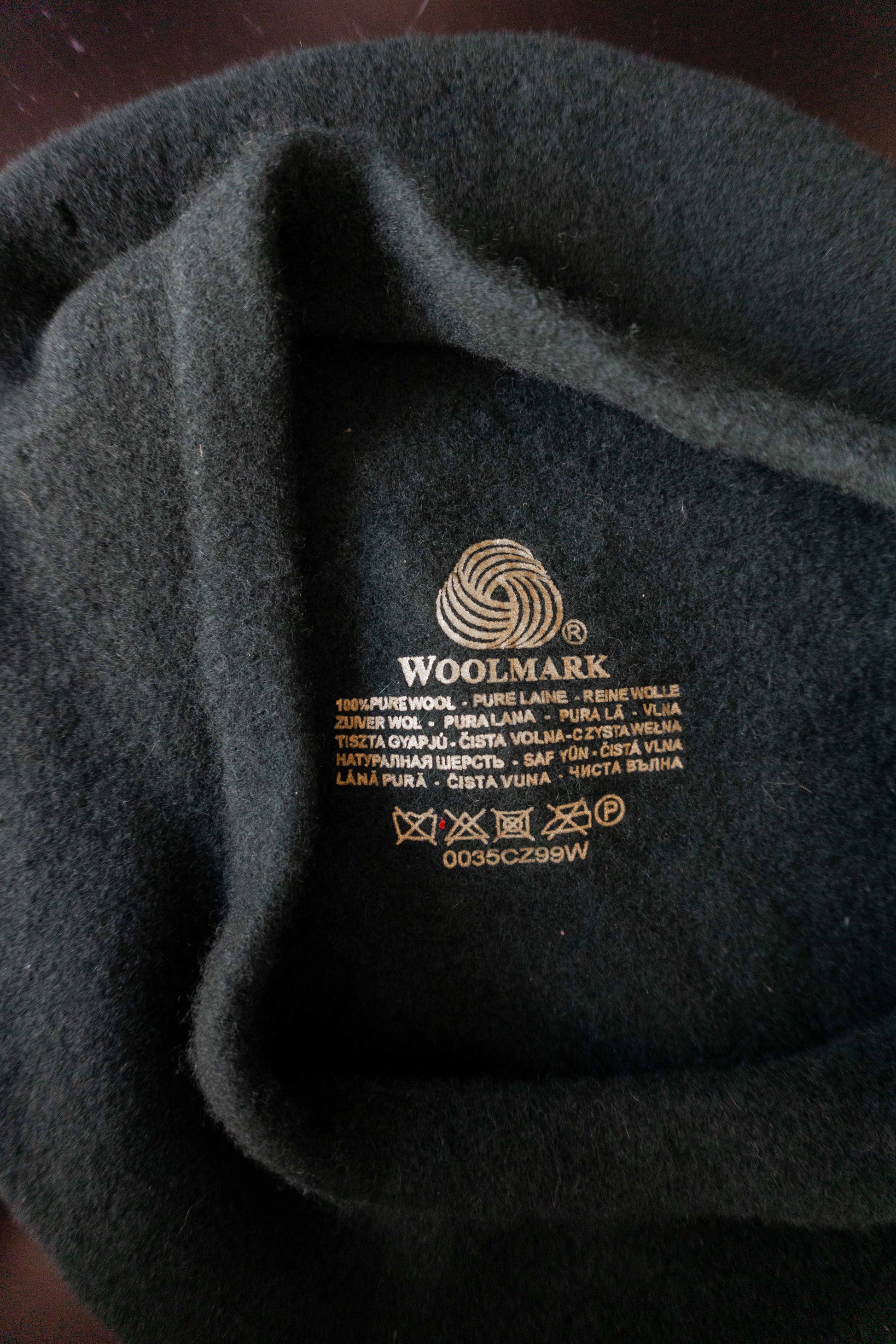 Vintage Baret Waldgrün, Schurwolle theplaincircle vintage