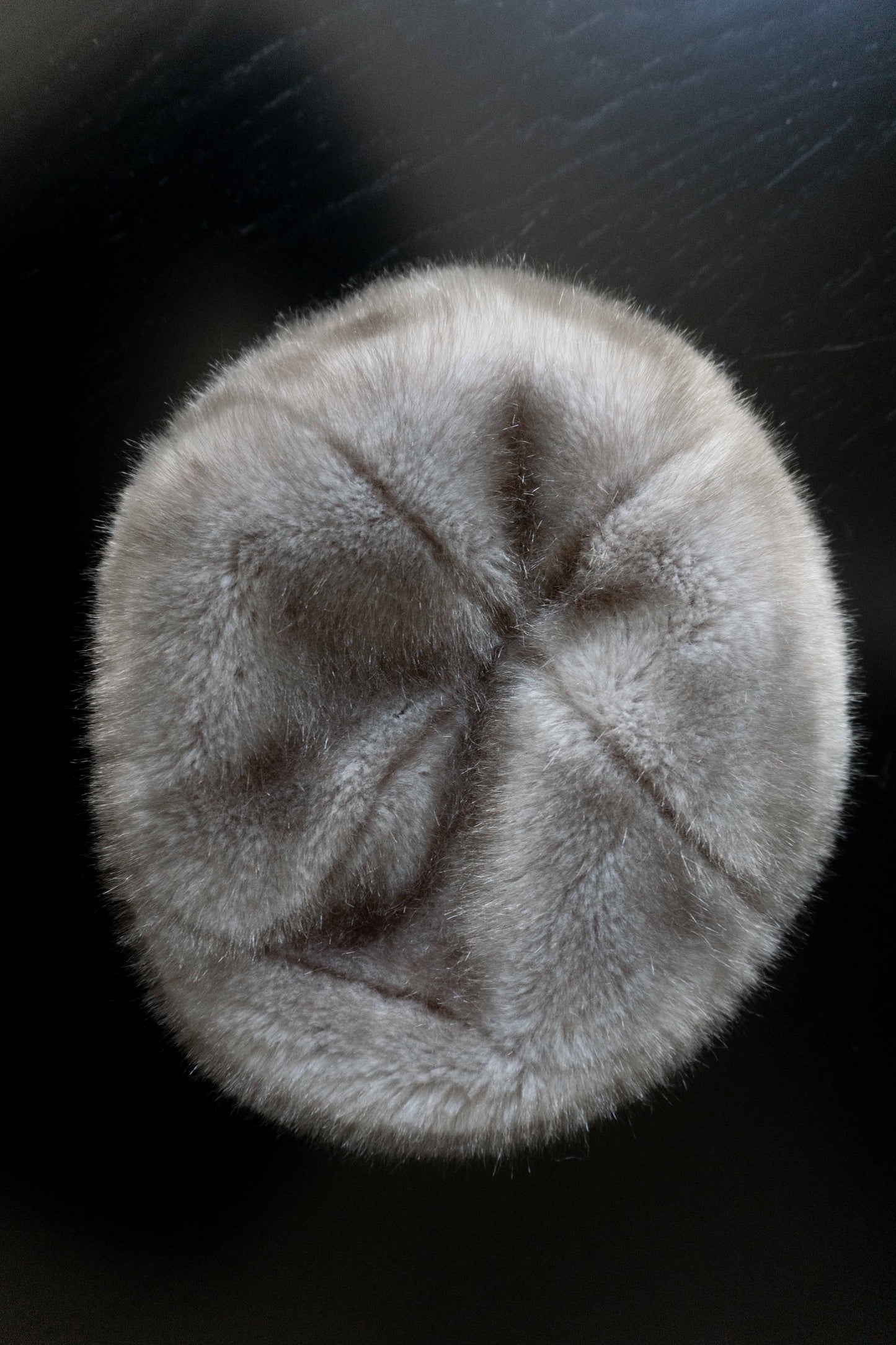 Vintage Mütze, Grau Fake Fur, S theplaincircle vintage