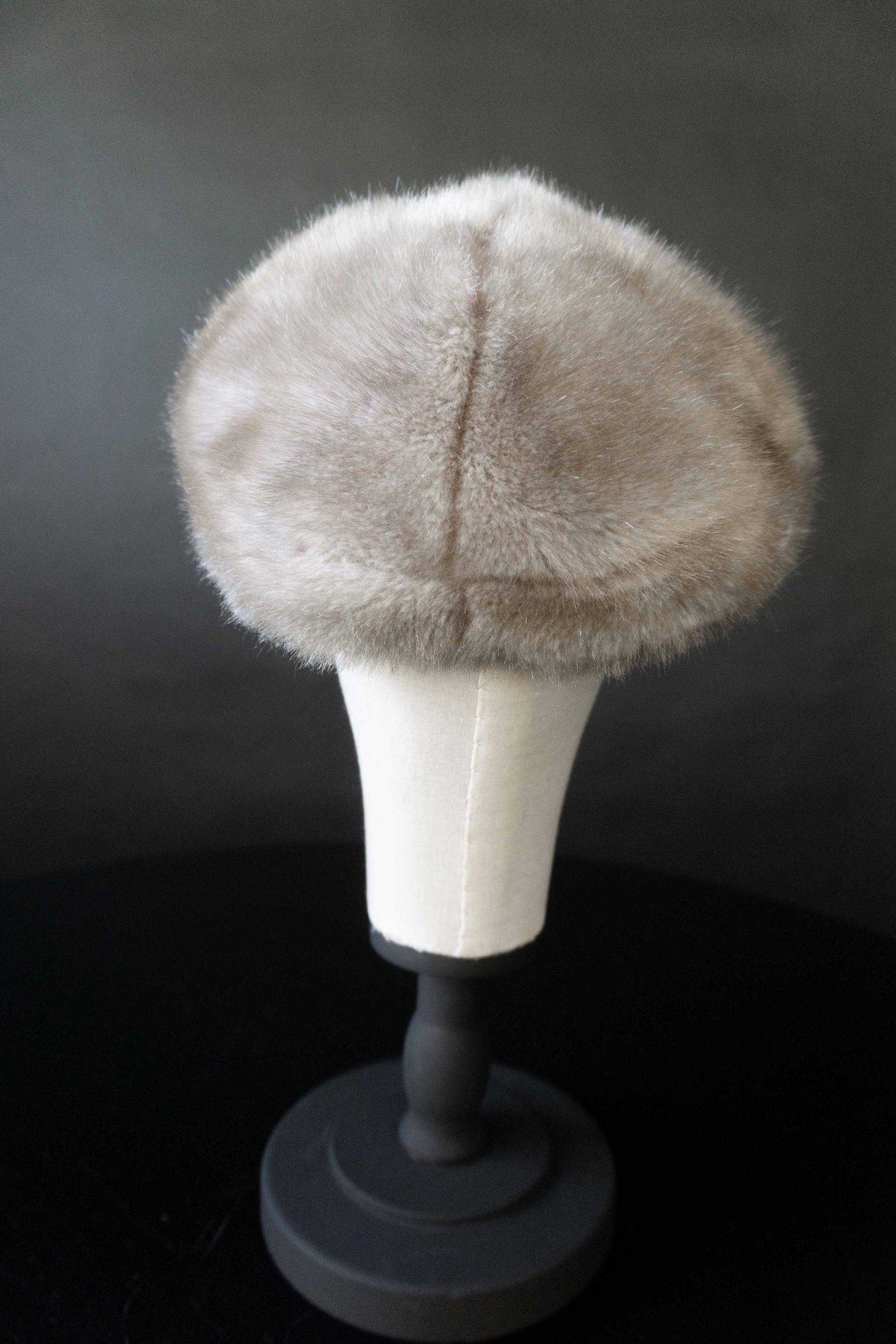 Vintage Mütze, Grau Fake Fur, S theplaincircle vintage
