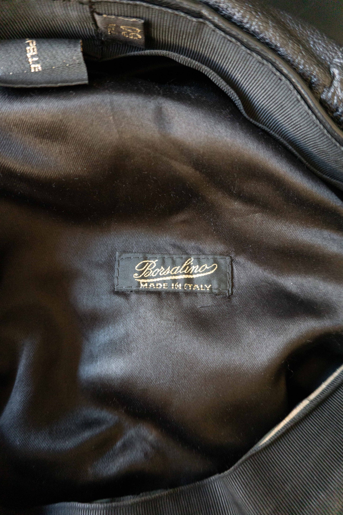 Vintage Borsalino Bakerboy Mütze Leder, L theplaincircle vintage