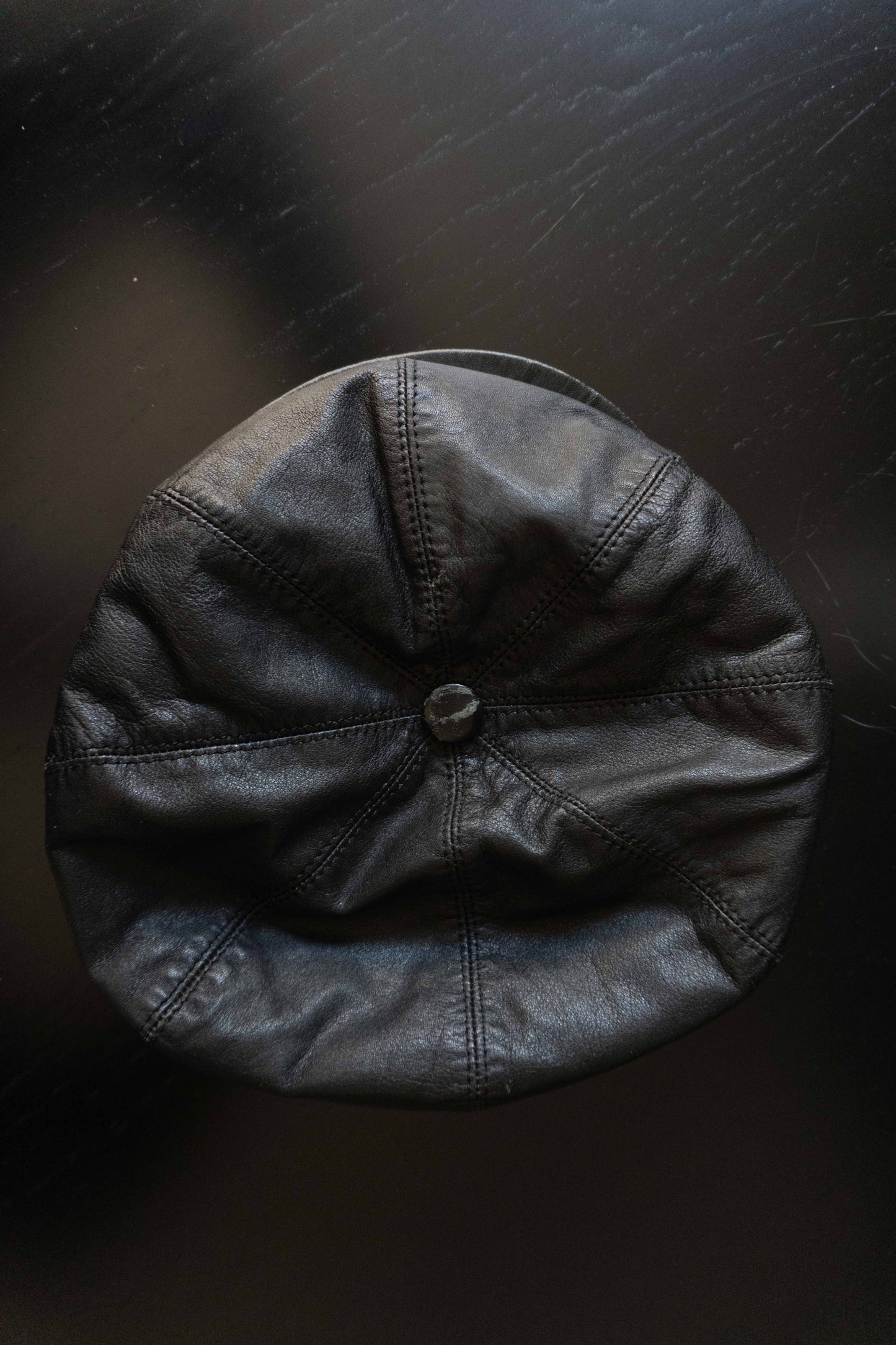 Vintage Borsalino Bakerboy Mütze Leder, L theplaincircle vintage