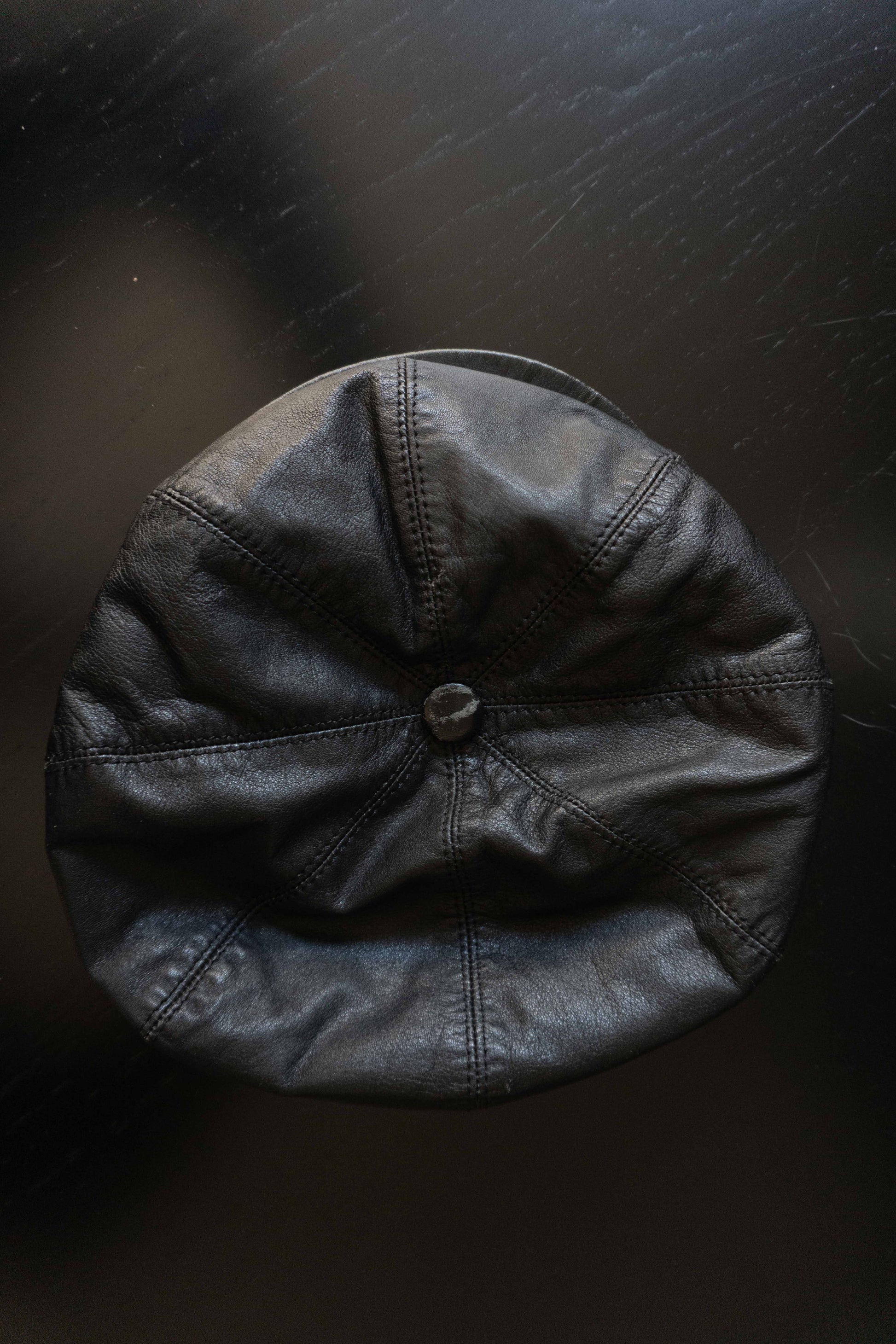 Vintage Borsalino Bakerboy Mütze Leder, L theplaincircle vintage