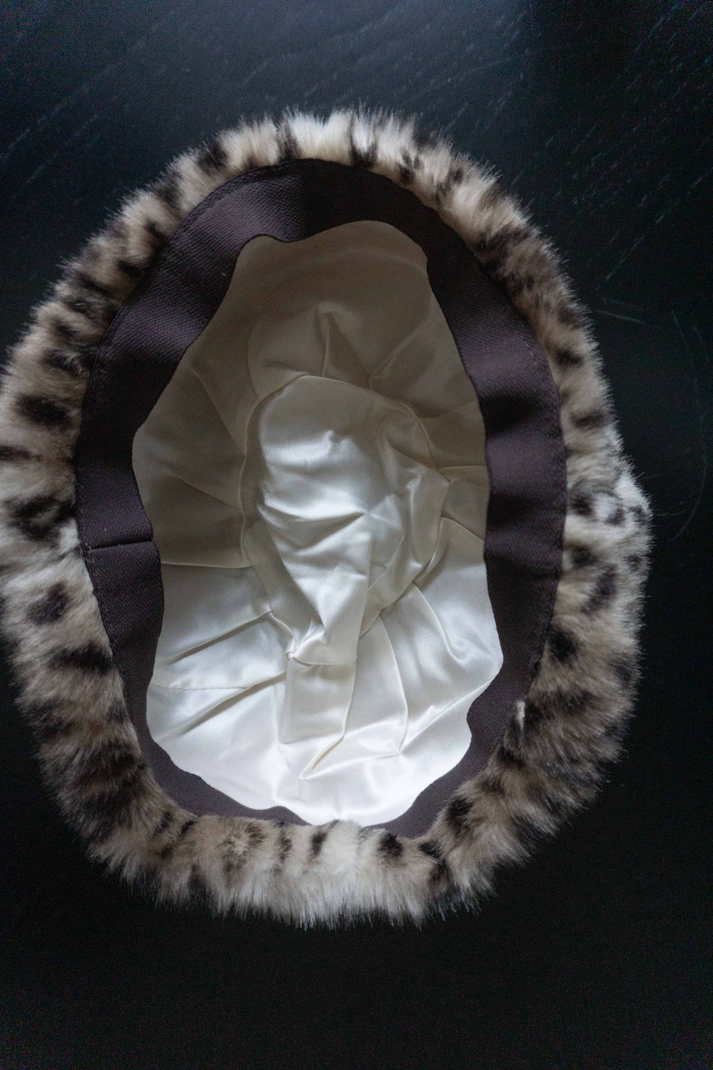 Vintage Leopard Fake Fur Mütze, L theplaincircle vintage