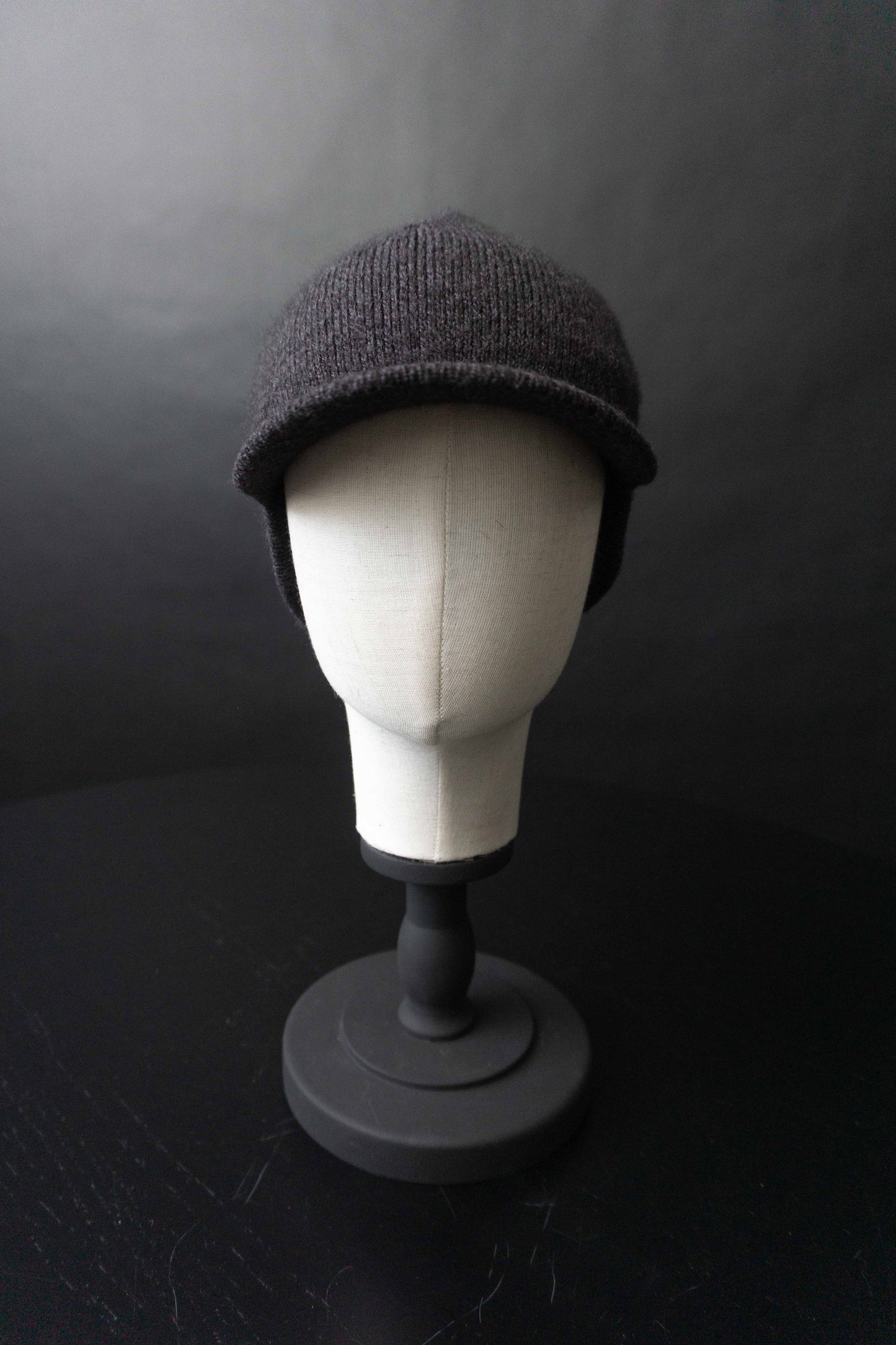 Vintage Bugatti Schiebermütze Strick, Grau–Purple theplaincircle vintage