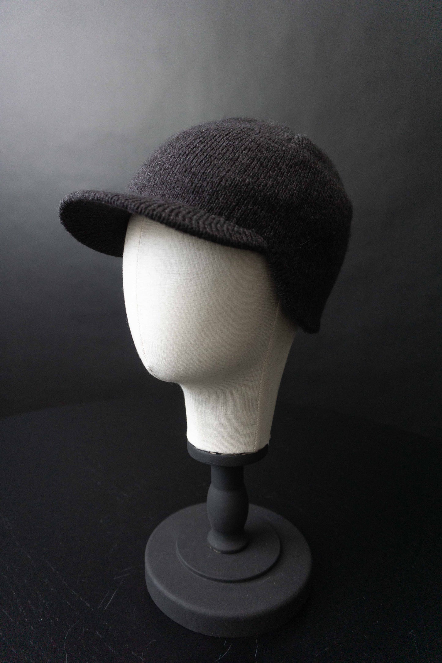 Vintage Bugatti Schiebermütze Strick, Grau–Purple theplaincircle vintage