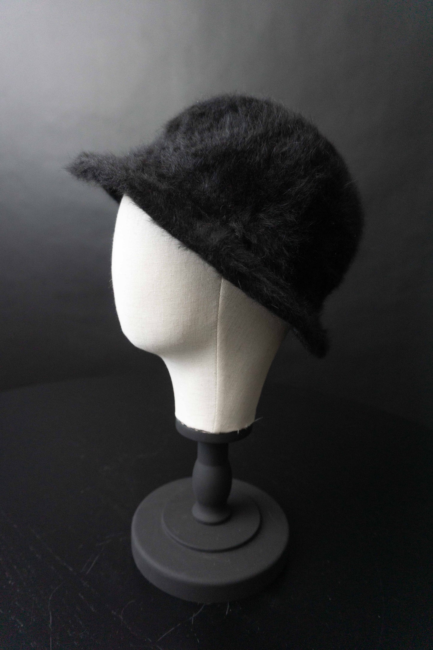Vintage Hut Angora, Schwarz theplaincircle vintage