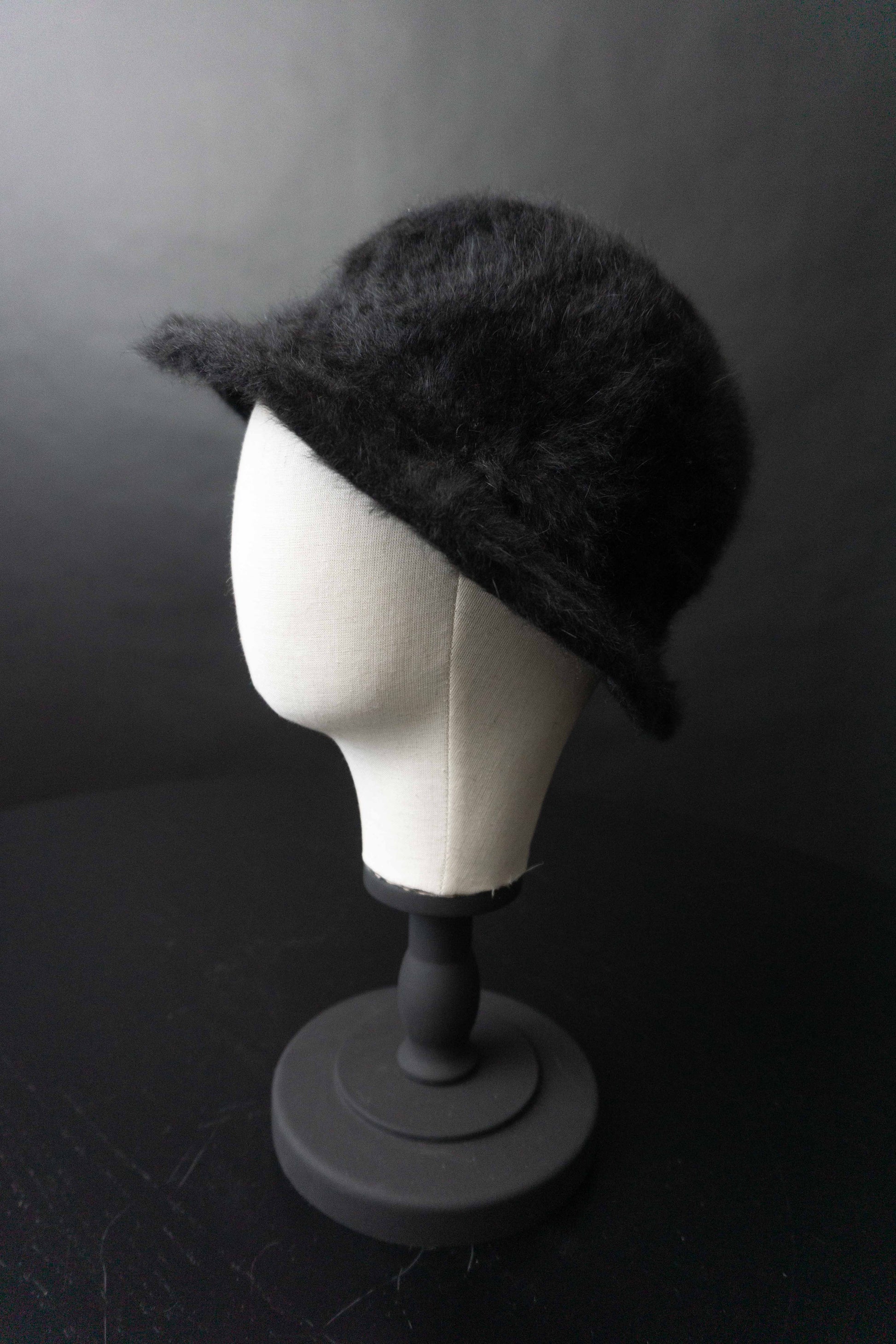 Vintage Hut Angora, Schwarz theplaincircle vintage