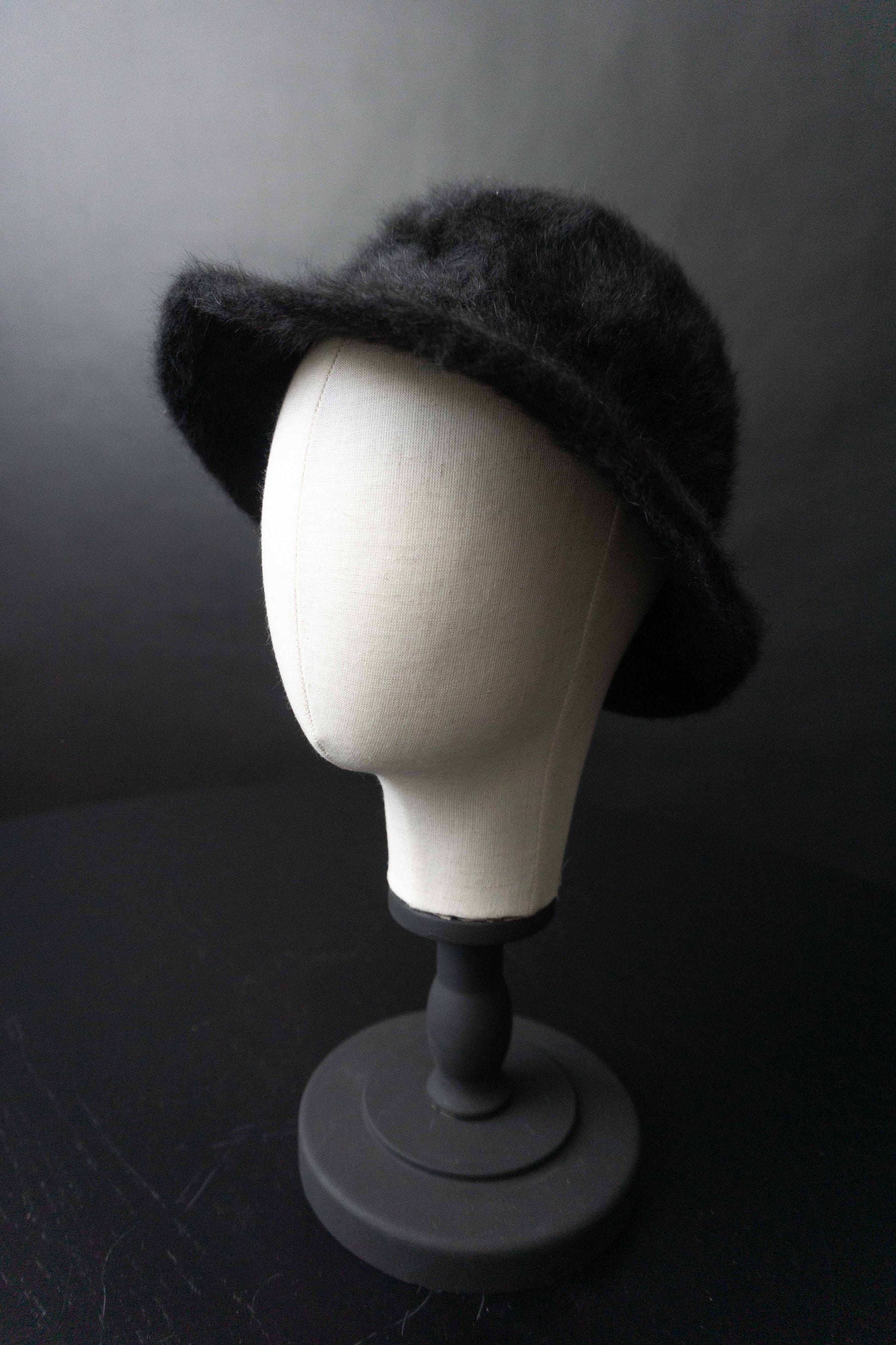 Vintage Hut Angora, Schwarz theplaincircle vintage