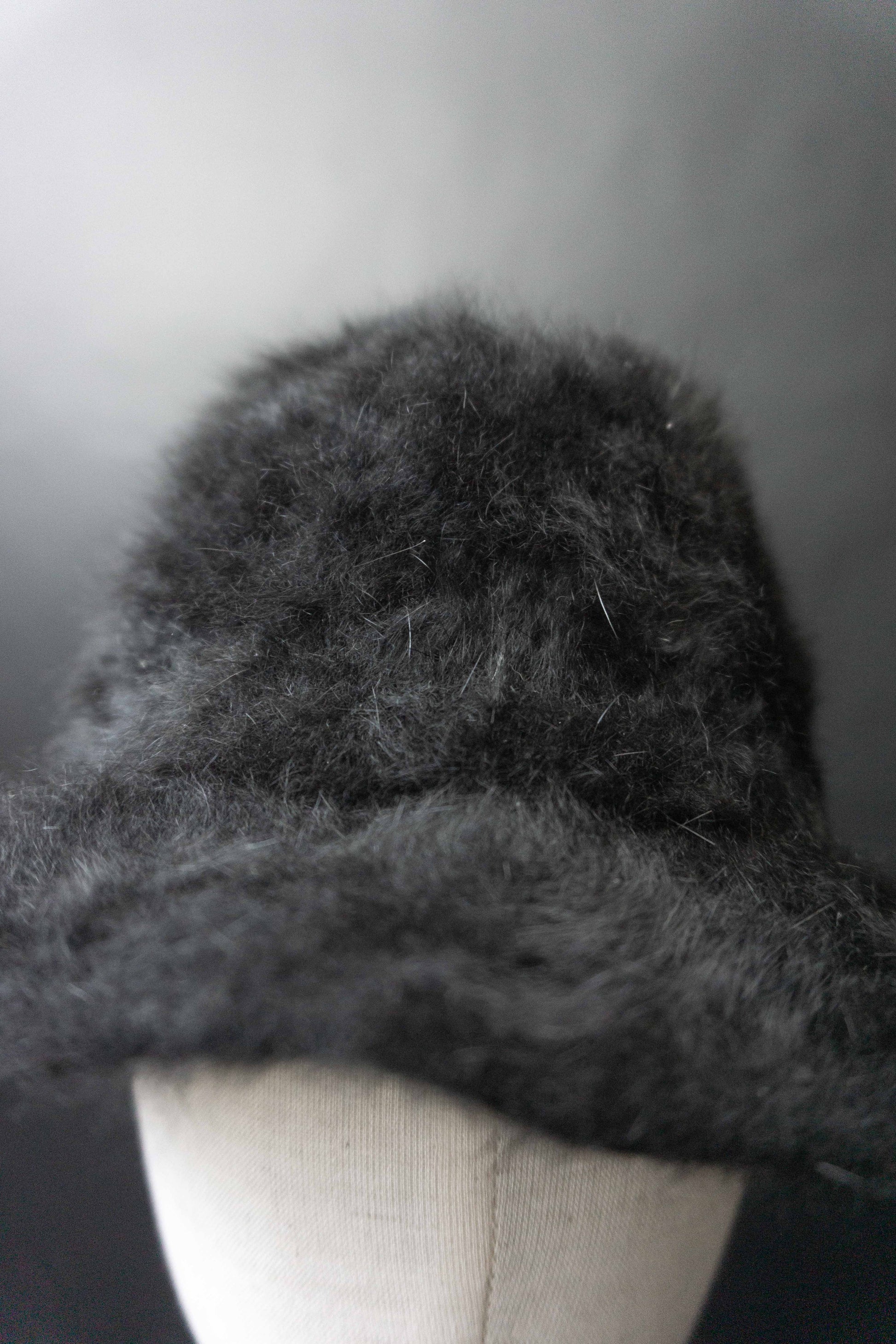 Vintage Hut Angora, Schwarz theplaincircle vintage
