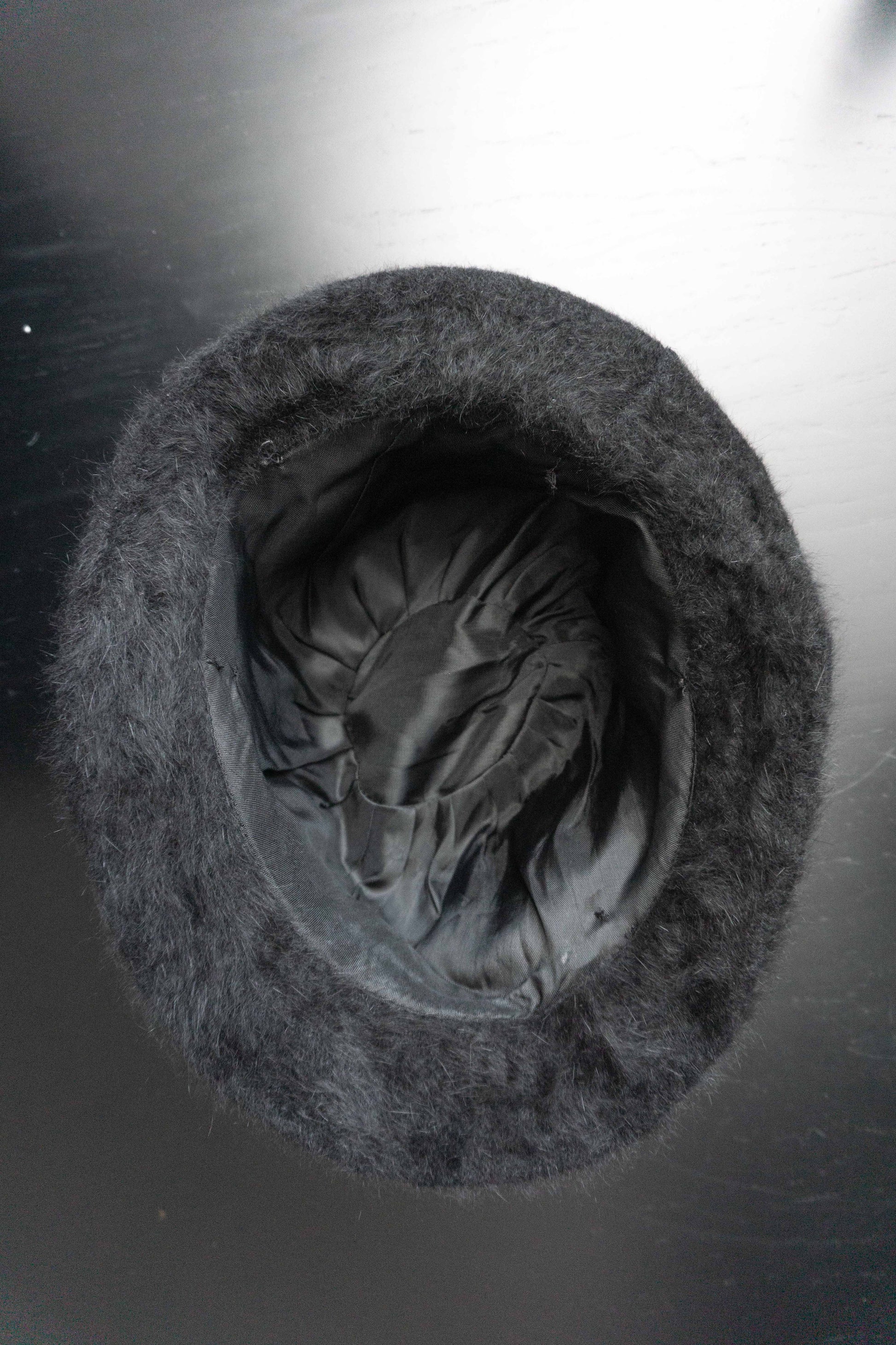 Vintage Hut Angora, Schwarz theplaincircle vintage