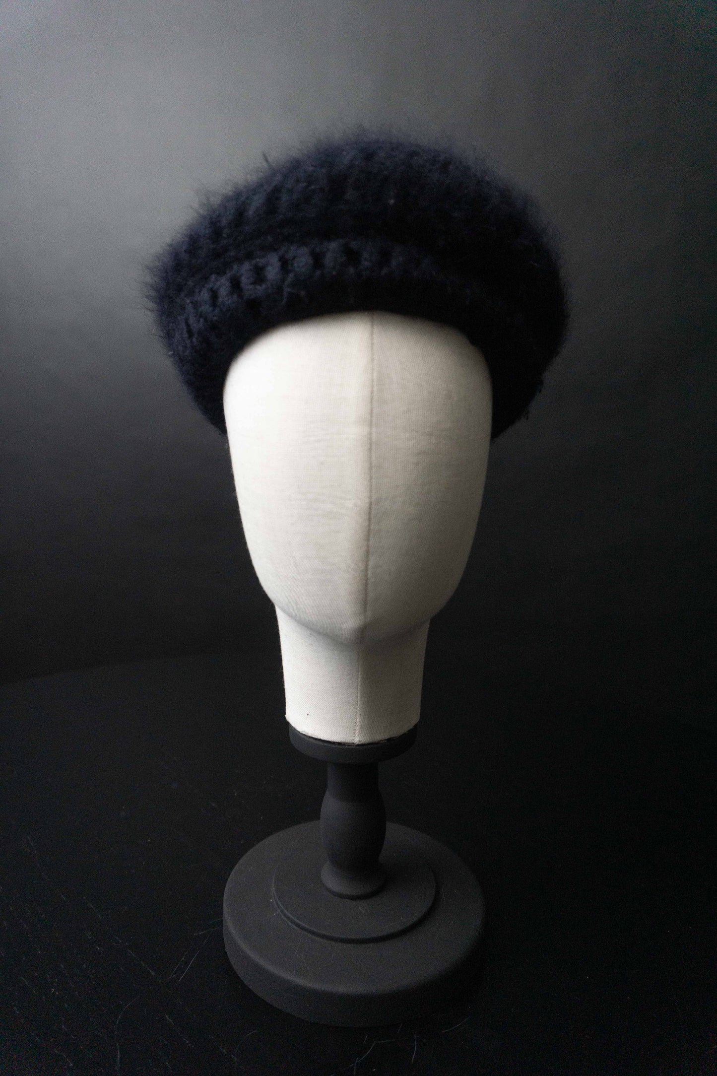 Vintage Angora Mütze Navy, S–M theplaincircle vintage