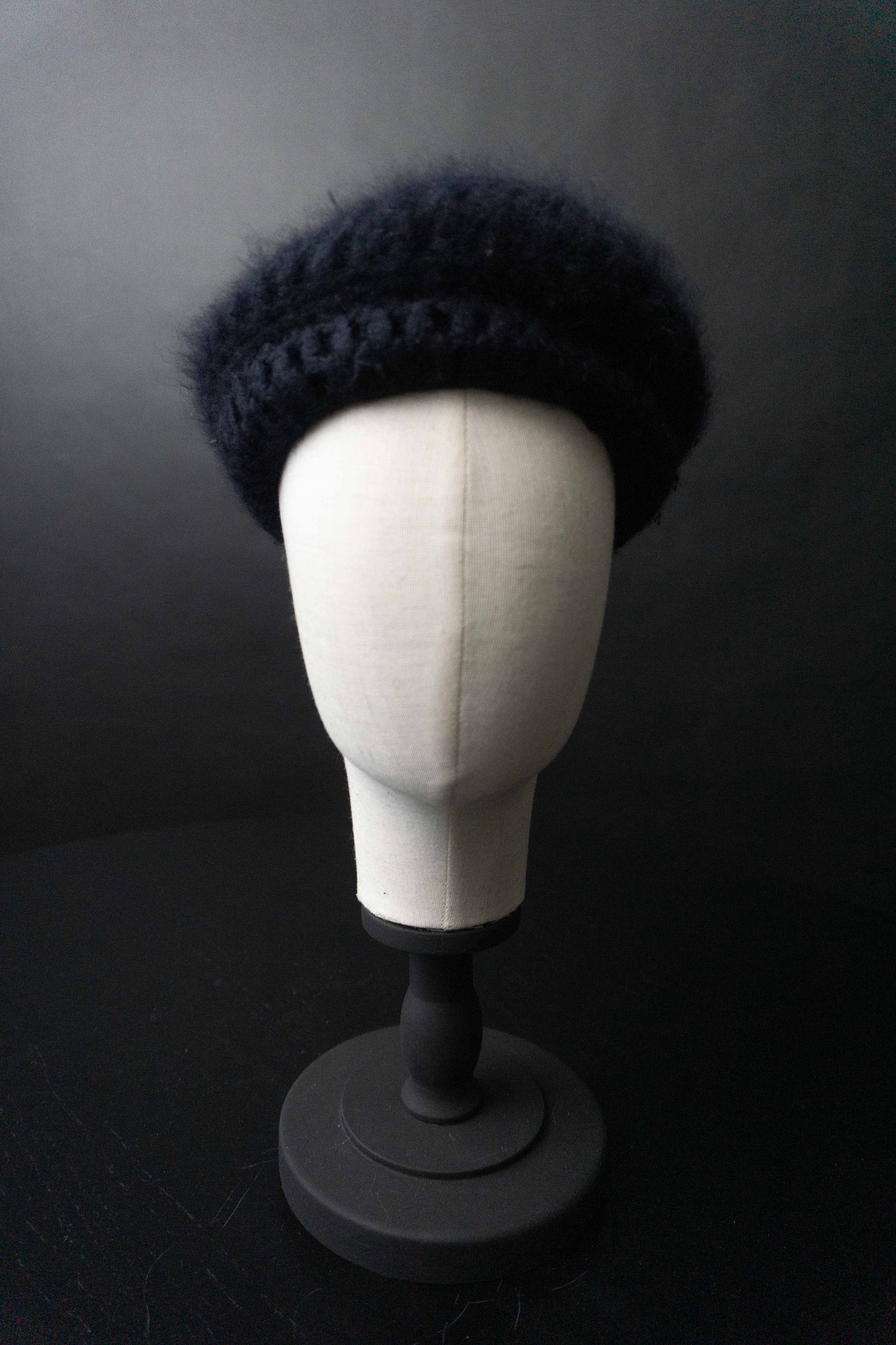 Vintage Angora Mütze Navy, S–M theplaincircle vintage